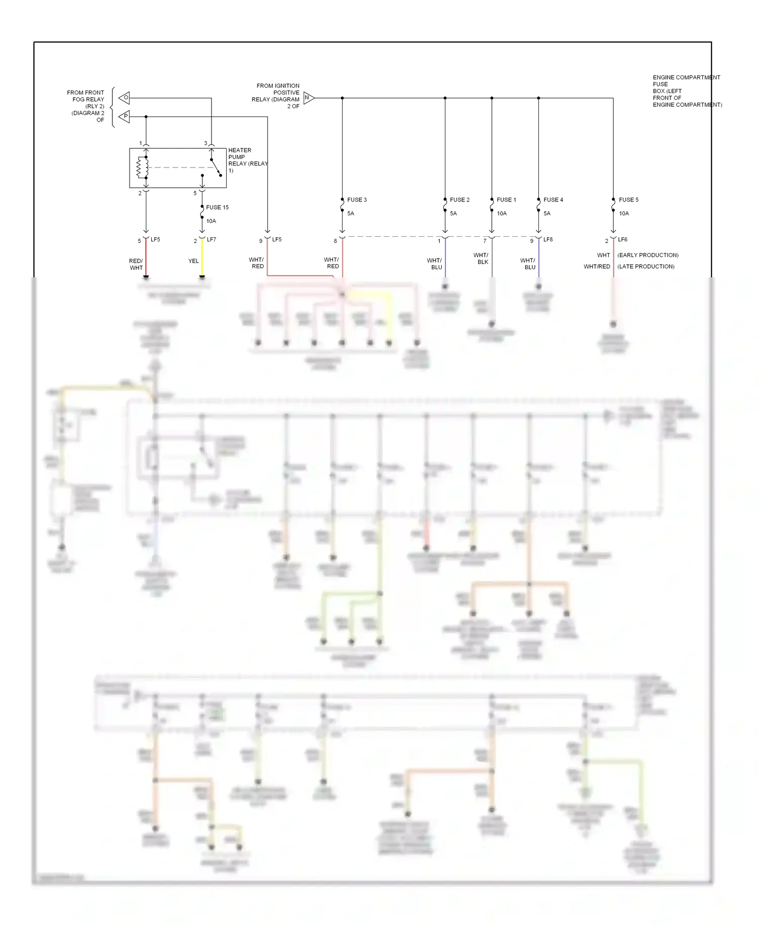 Jaguar XKR I facelift (2004-2006) engine controls system wiring diagram  (3 of 6)