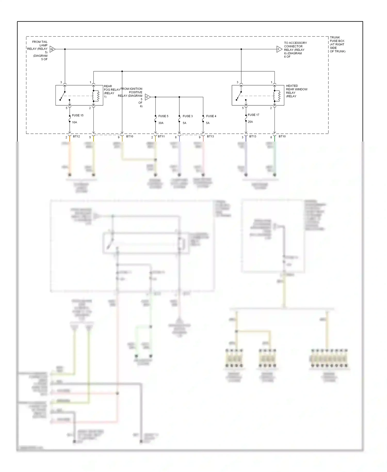 Jaguar XKR I facelift (2004-2006) engine controls system wiring diagram  (4 of 6)