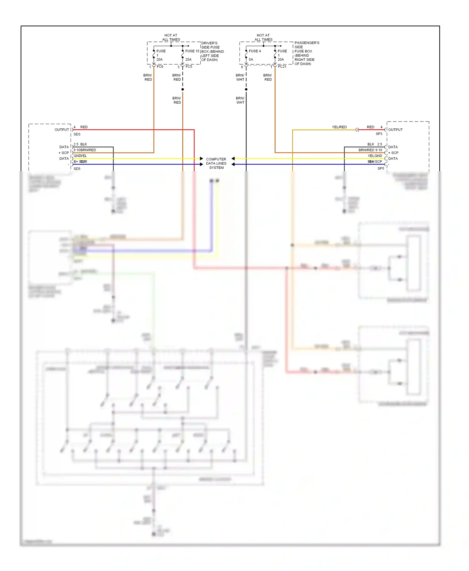 Jaguar XKR I facelift (2004-2006) input wiring diagram  (6 of 10)
