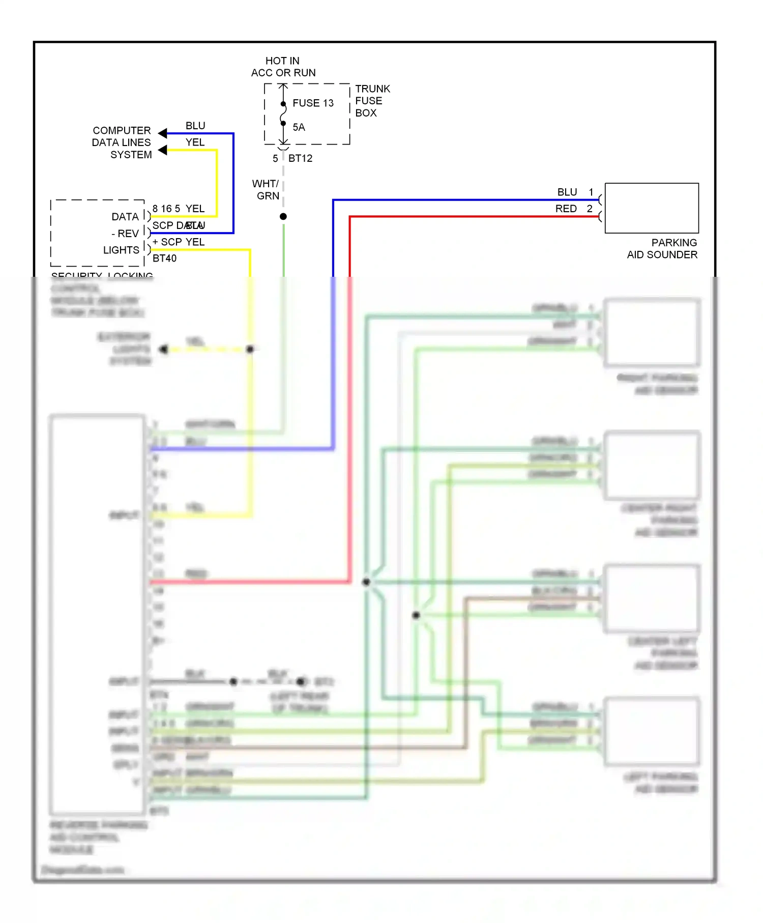 Jaguar XKR I facelift (2004-2006) input wiring diagram  (8 of 10)