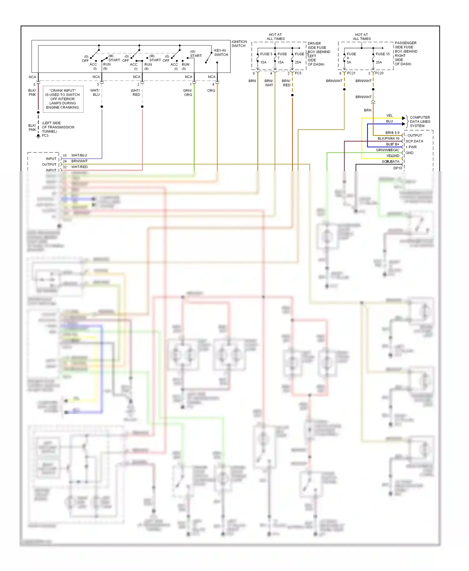 Jaguar XKR I facelift (2004-2006) input wiring diagram  (4 of 10)