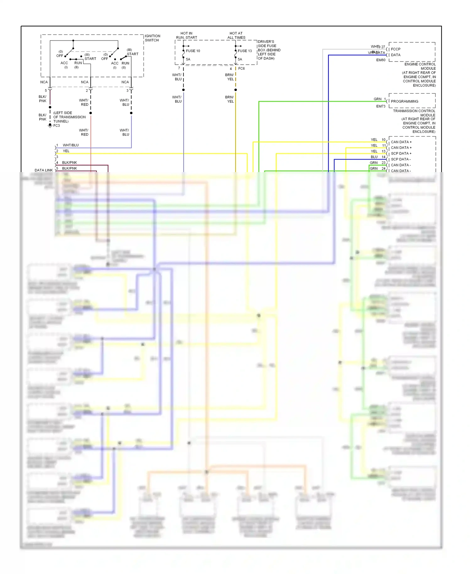 Computer data lines — Computer data lines. Jaguar XKR I (1998-2004)