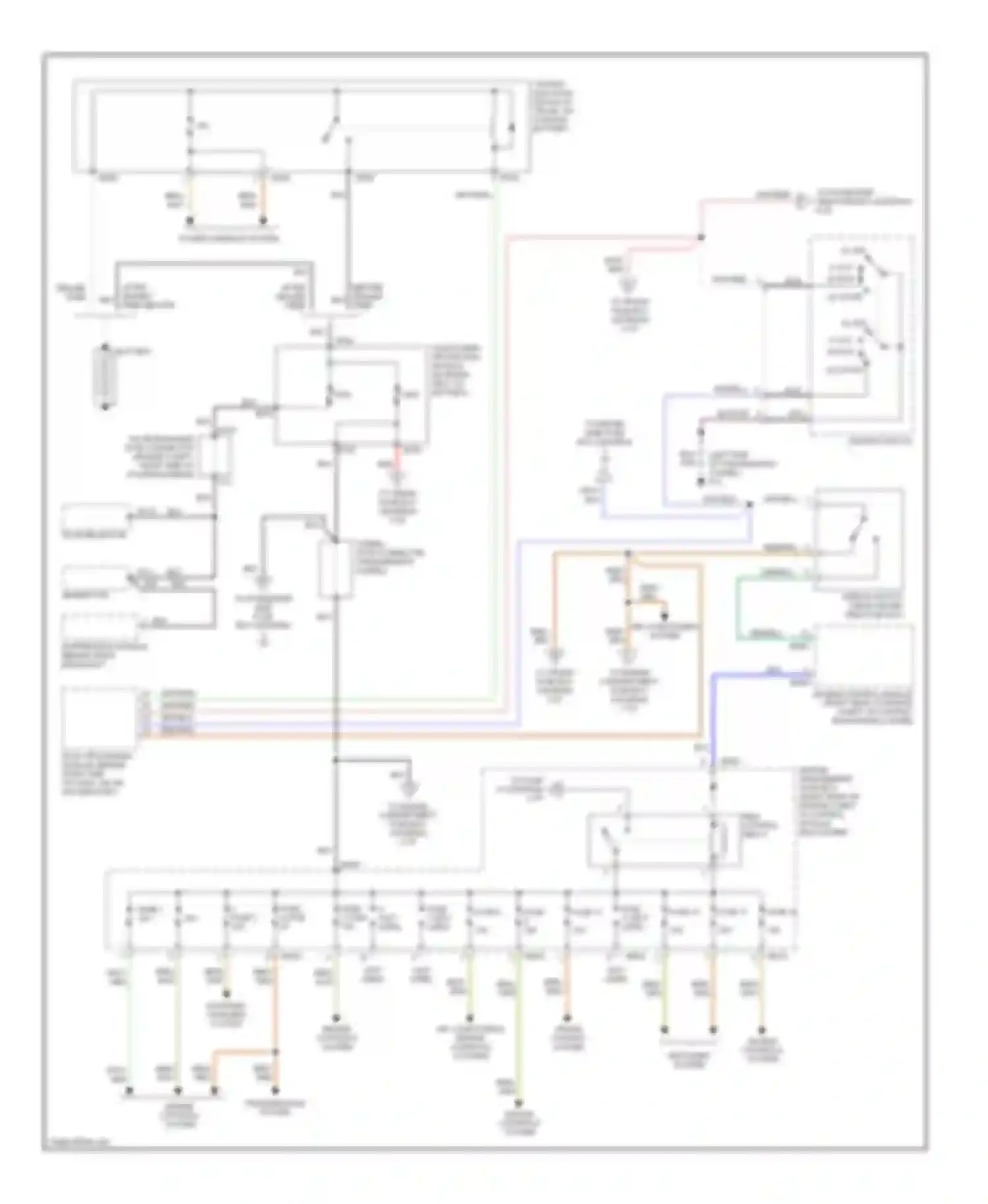 XKR Jaguar I (1998-2004): Power distribution circuit (1 of 6)