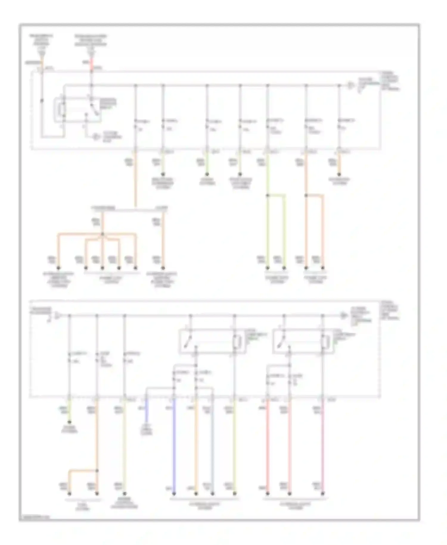 XKR Jaguar I (1998-2004): Power distribution circuit (5 of 6)