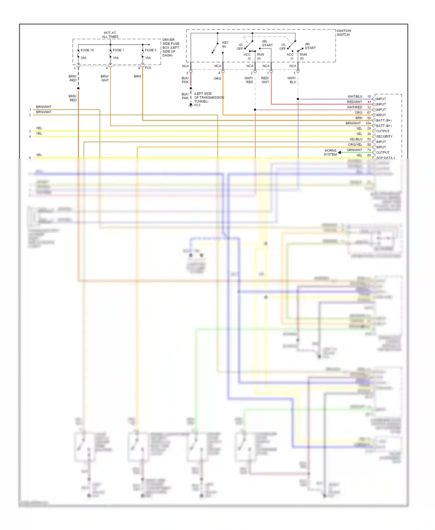 Jaguar XKR I (1998-2004) 4 12 20 input input input wiring diagram  (1 of 2)