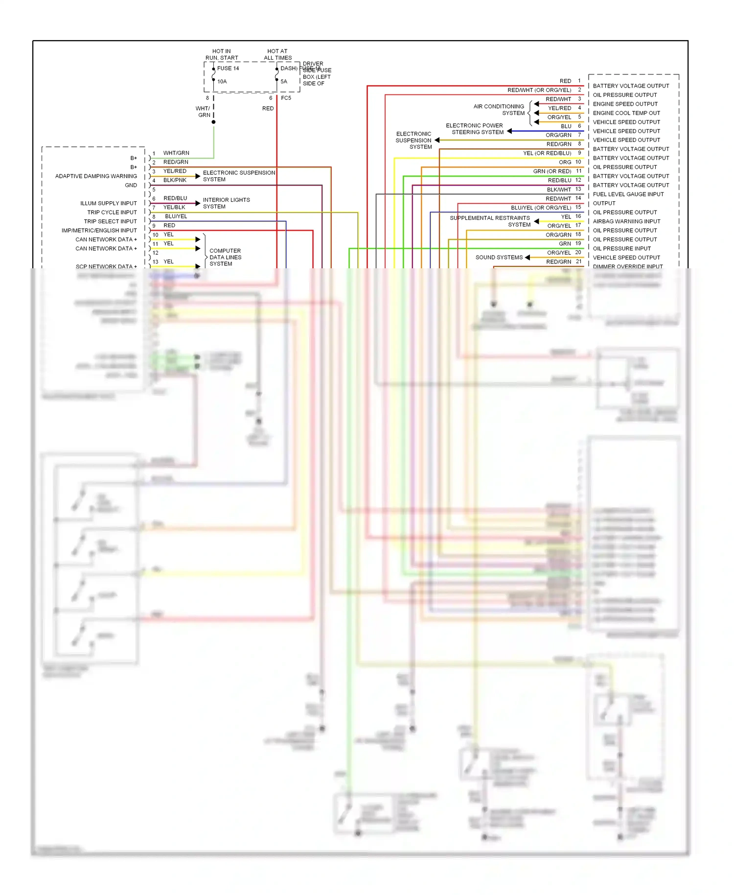 Jaguar XKR I (1998-2004) computer data lines system wiring diagram  (8 of 32)