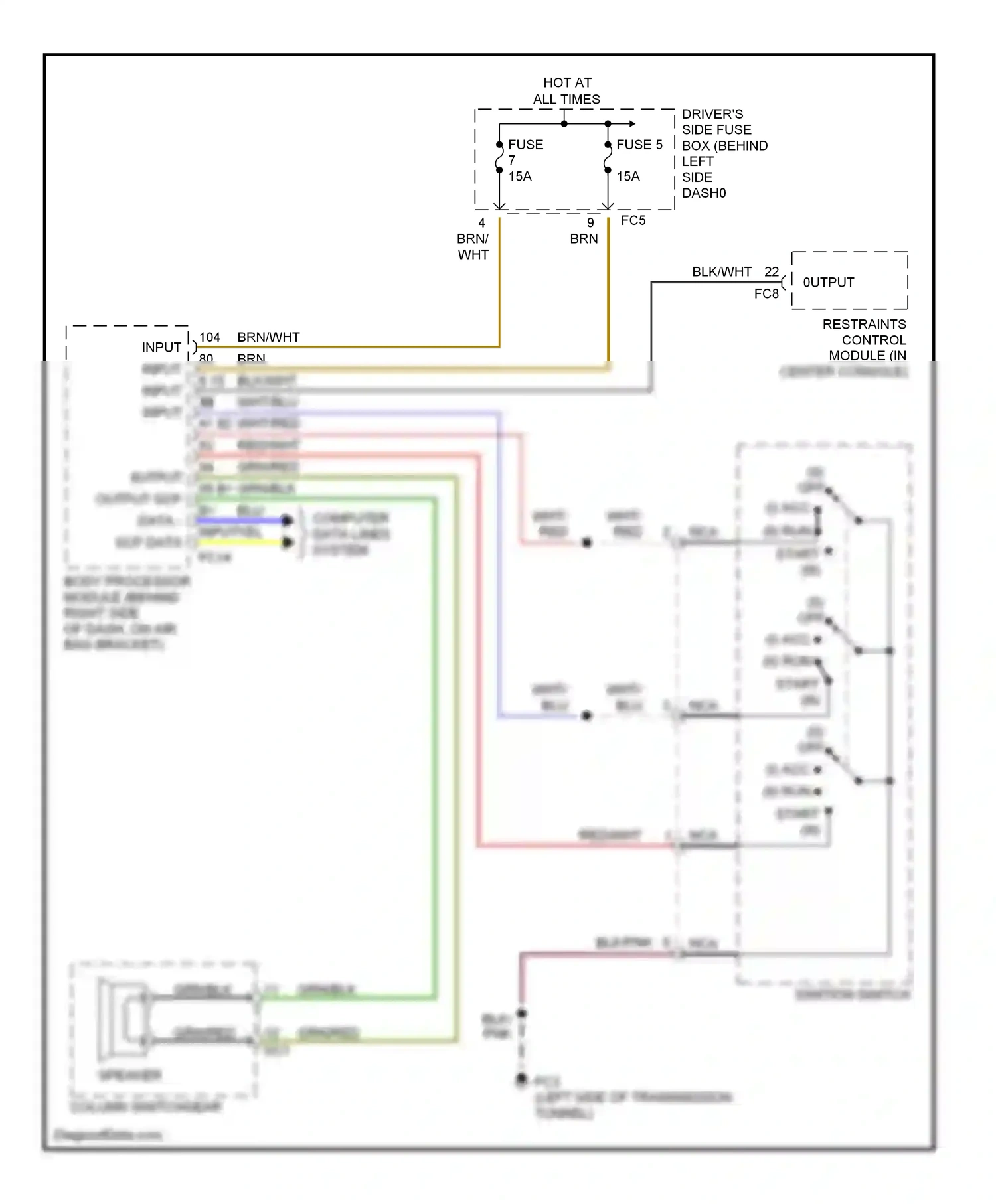 Jaguar XKR I (1998-2004) computer data lines system wiring diagram  (32 of 32)