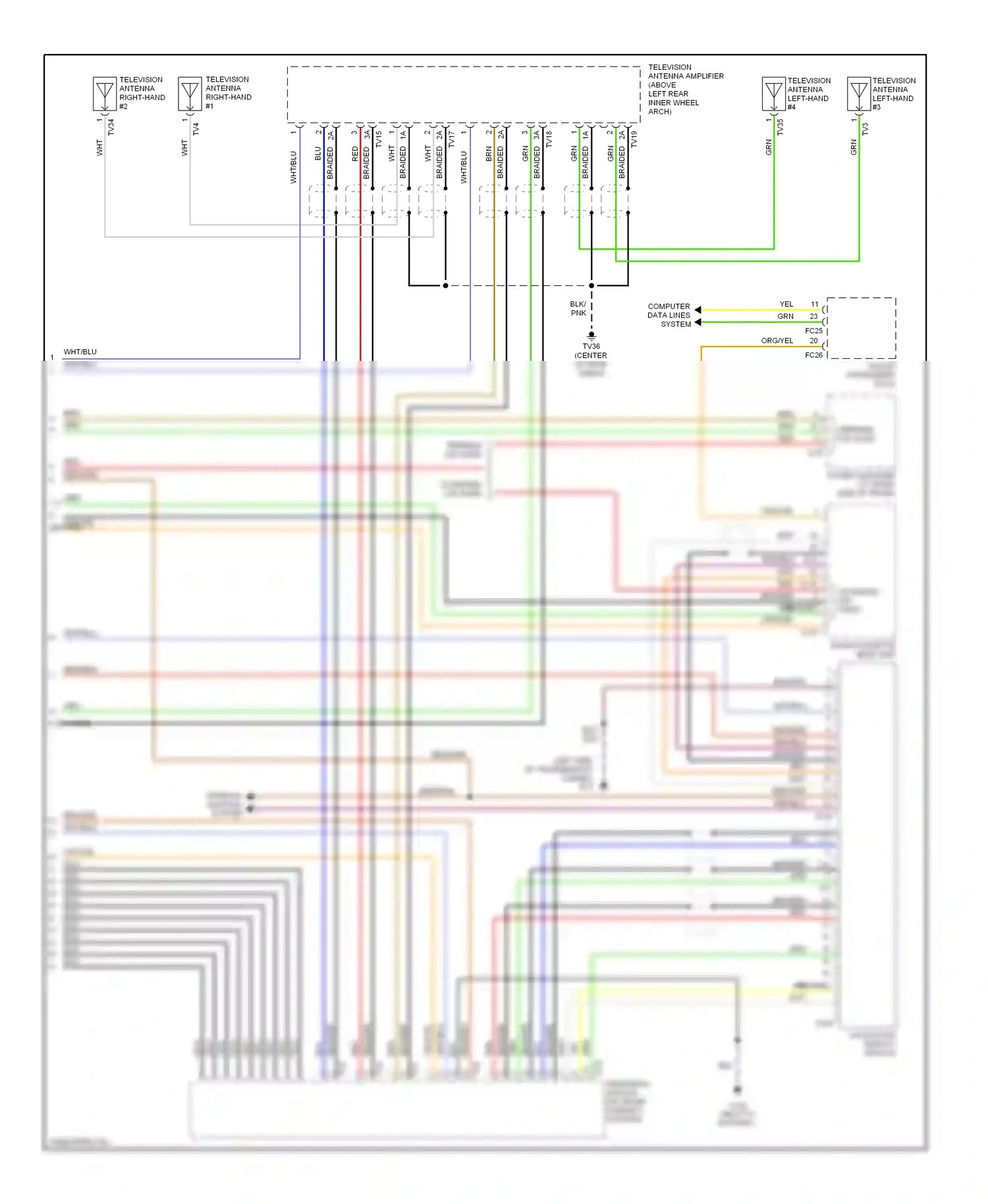 Jaguar XKR I (1998-2004) computer data lines system wiring diagram  (16 of 32)