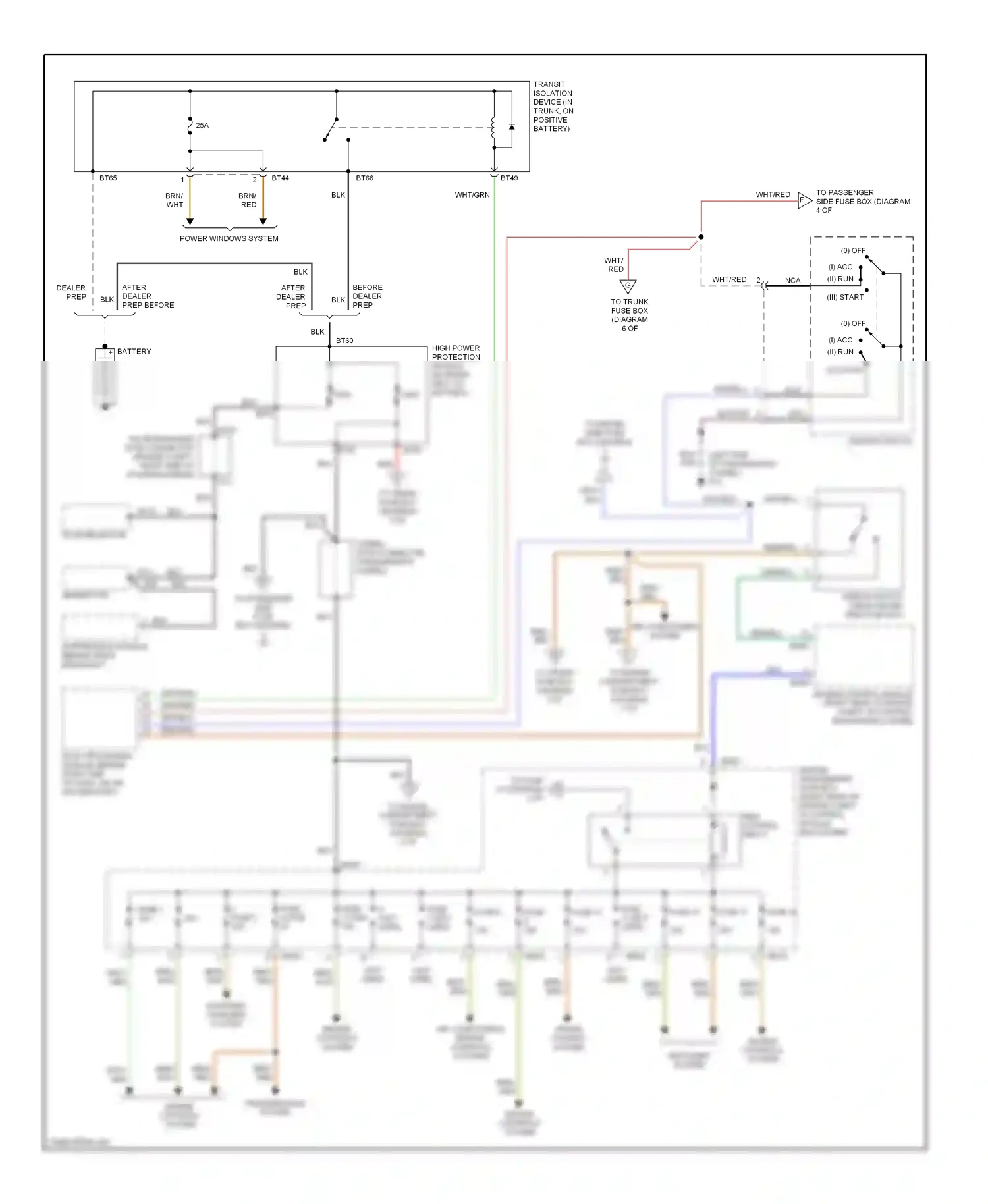 Jaguar XKR I (1998-2004) engine controls system wiring diagram  (1 of 6)