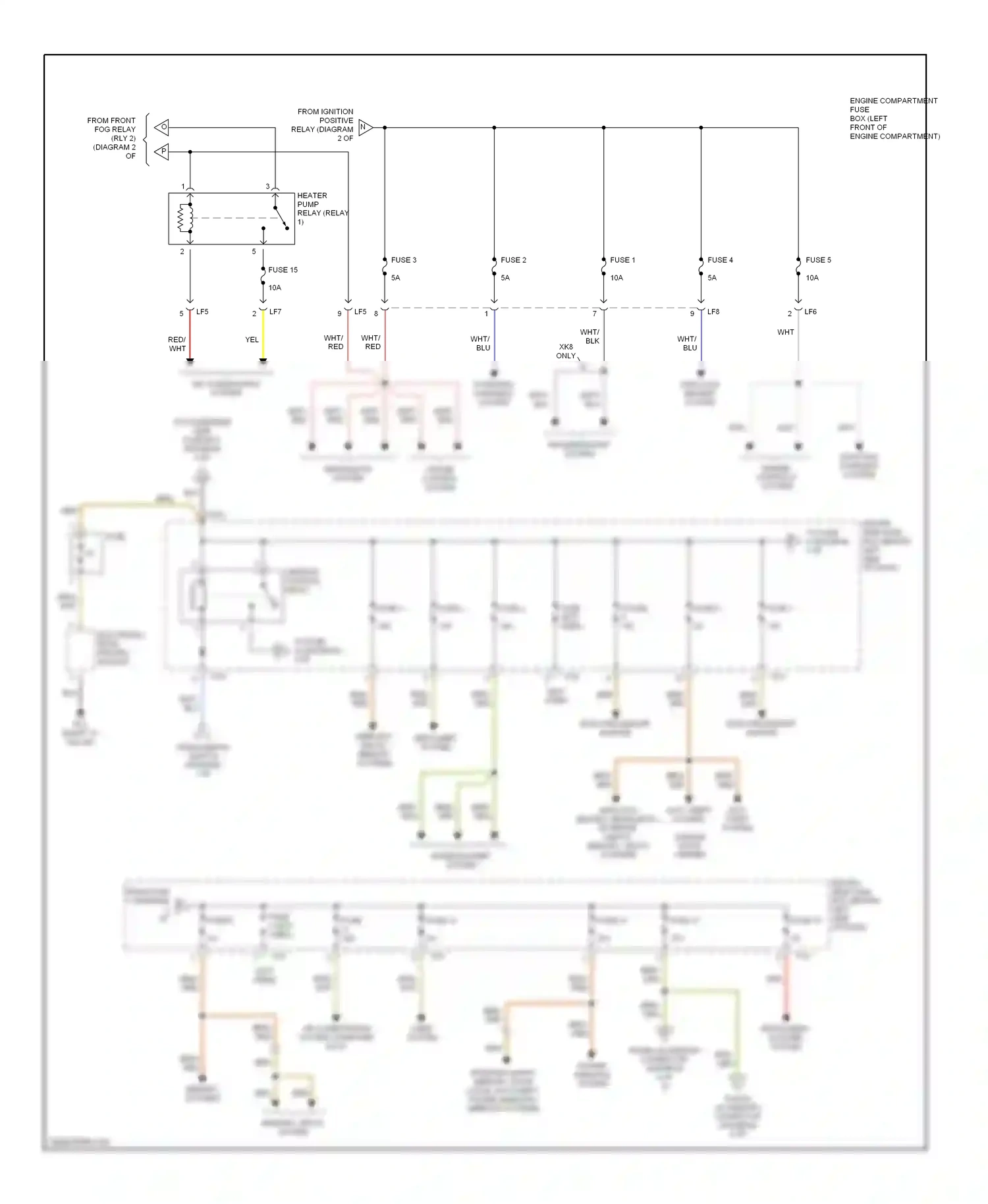Jaguar XKR I (1998-2004) engine controls system wiring diagram  (3 of 6)