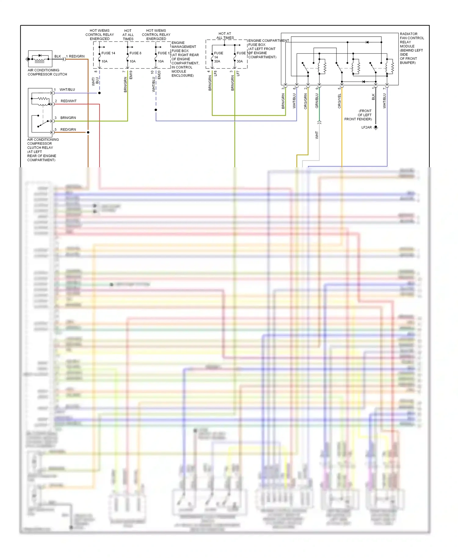 Jaguar XKR I (1998-2004) input input input output wiring diagram  (1 of 1)