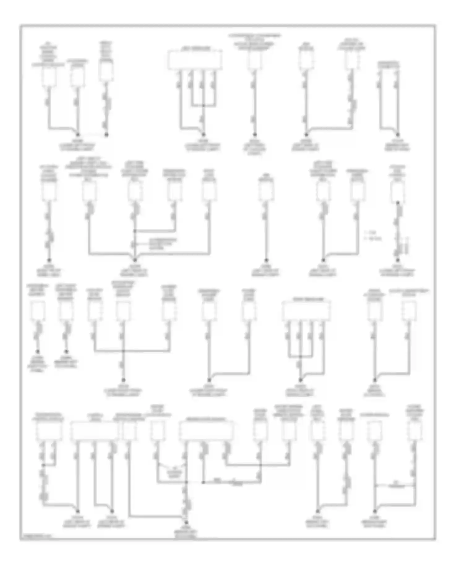 XKR Jaguar II facelift 2 (2011-2014): Ground distribution circuit (1 of 3)