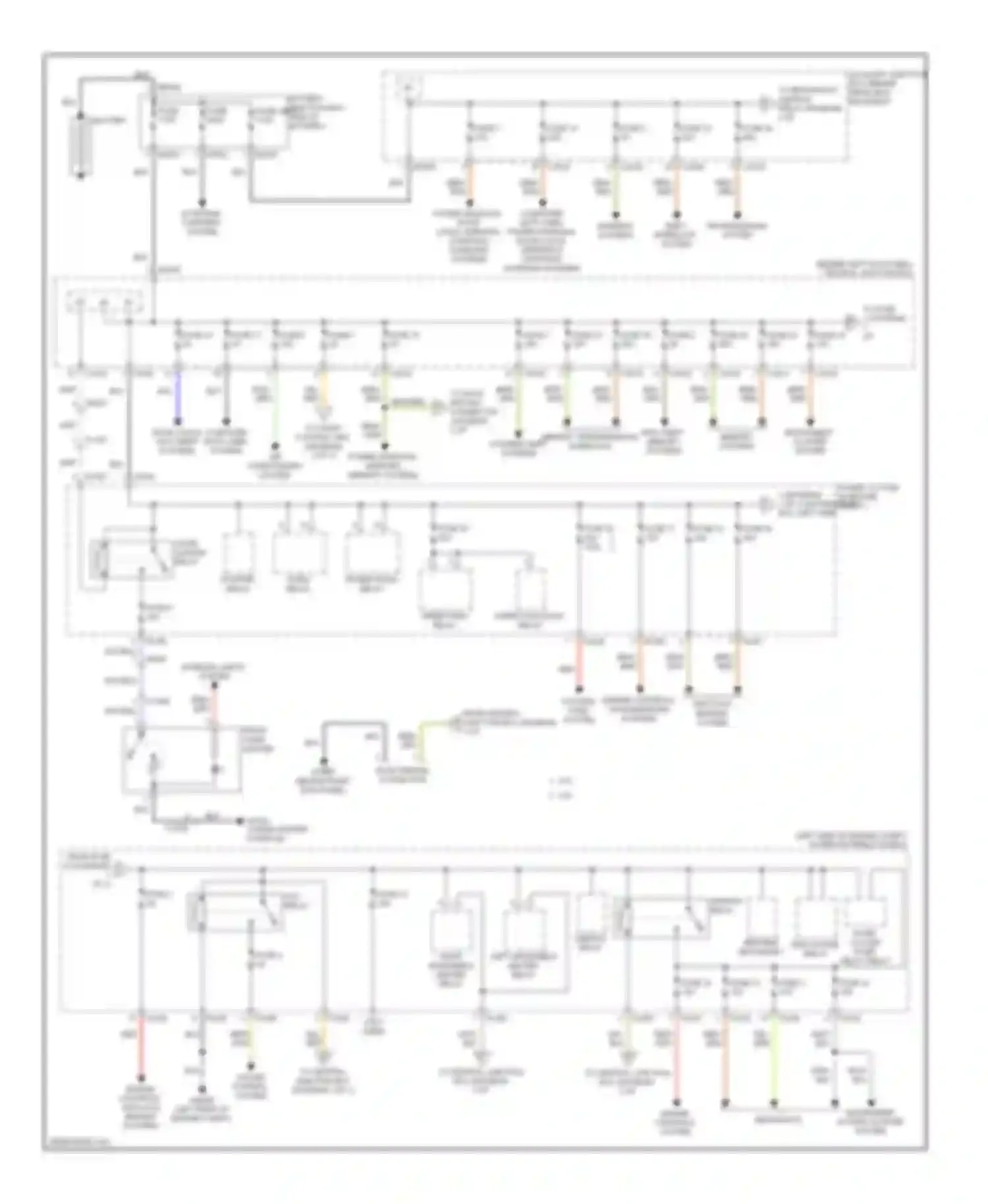 XKR Jaguar II facelift 2 (2011-2014): Power distribution circuit (1 of 2)