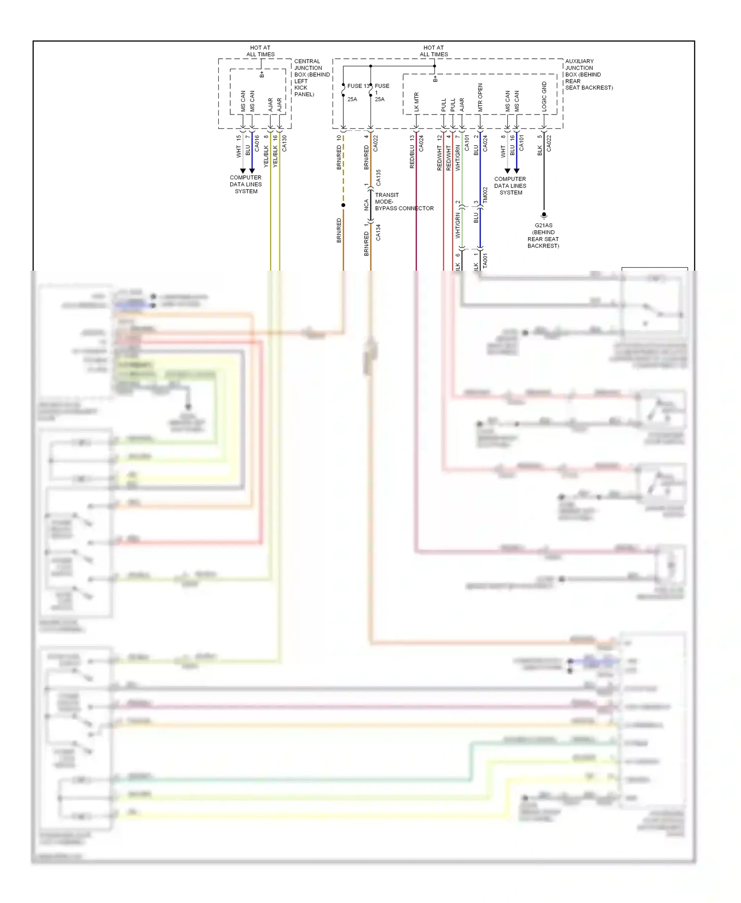 Jaguar XKR II facelift 2 (2011-2014) computer data lines system wiring diagram  (21 of 48)