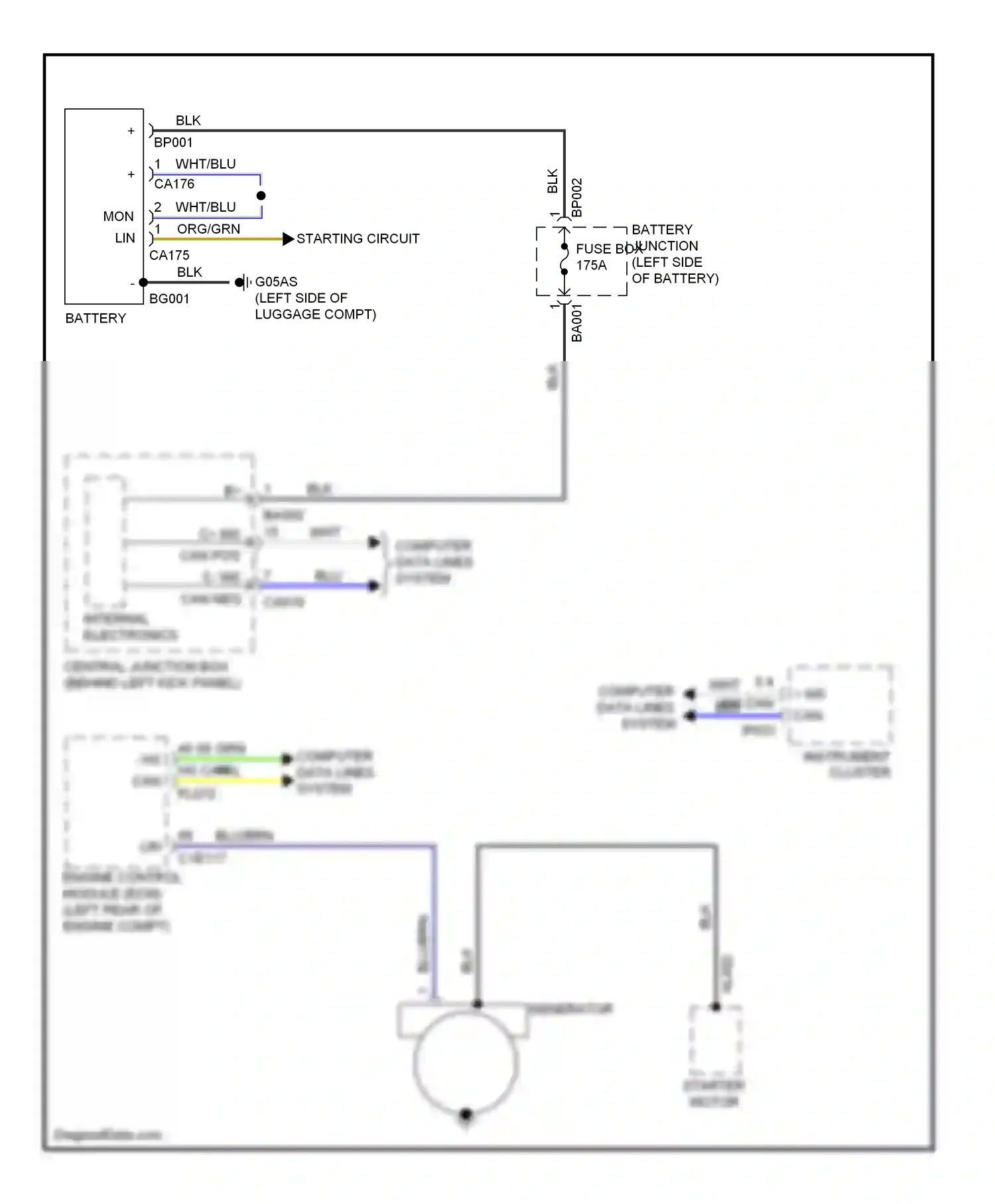 Jaguar XKR II facelift 2 (2011-2014) computer data lines system wiring diagram  (32 of 48)