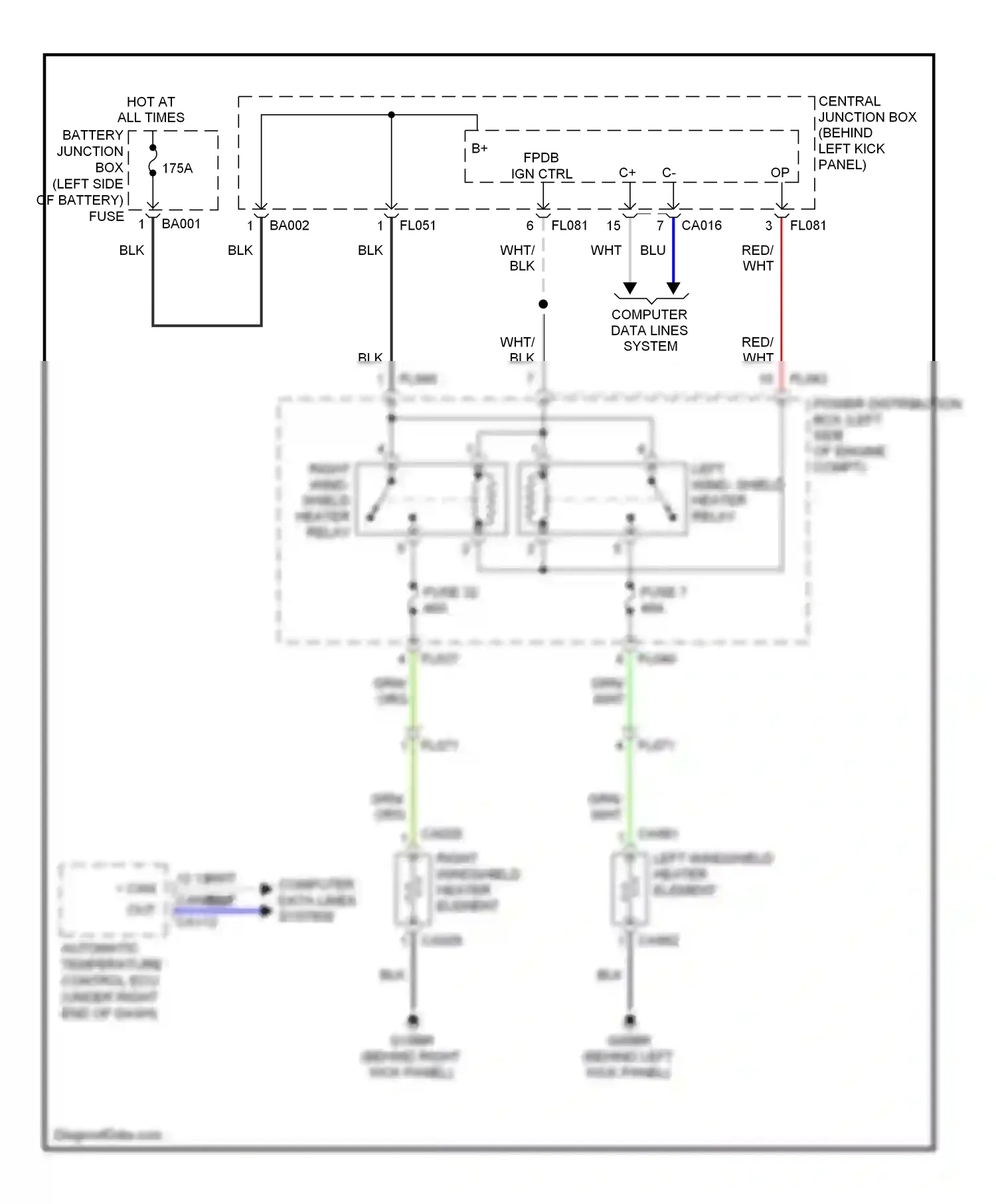 Jaguar XKR II facelift 2 (2011-2014) fpdb ign ctrl wiring diagram  (1 of 2)