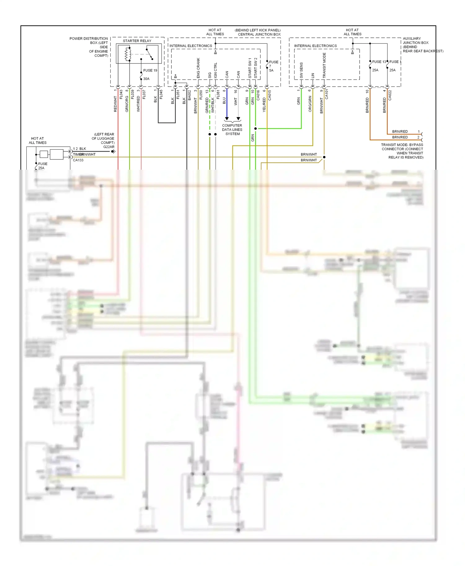 Jaguar XKR II facelift 2 (2011-2014) ign ctrl wiring diagram  (1 of 1)