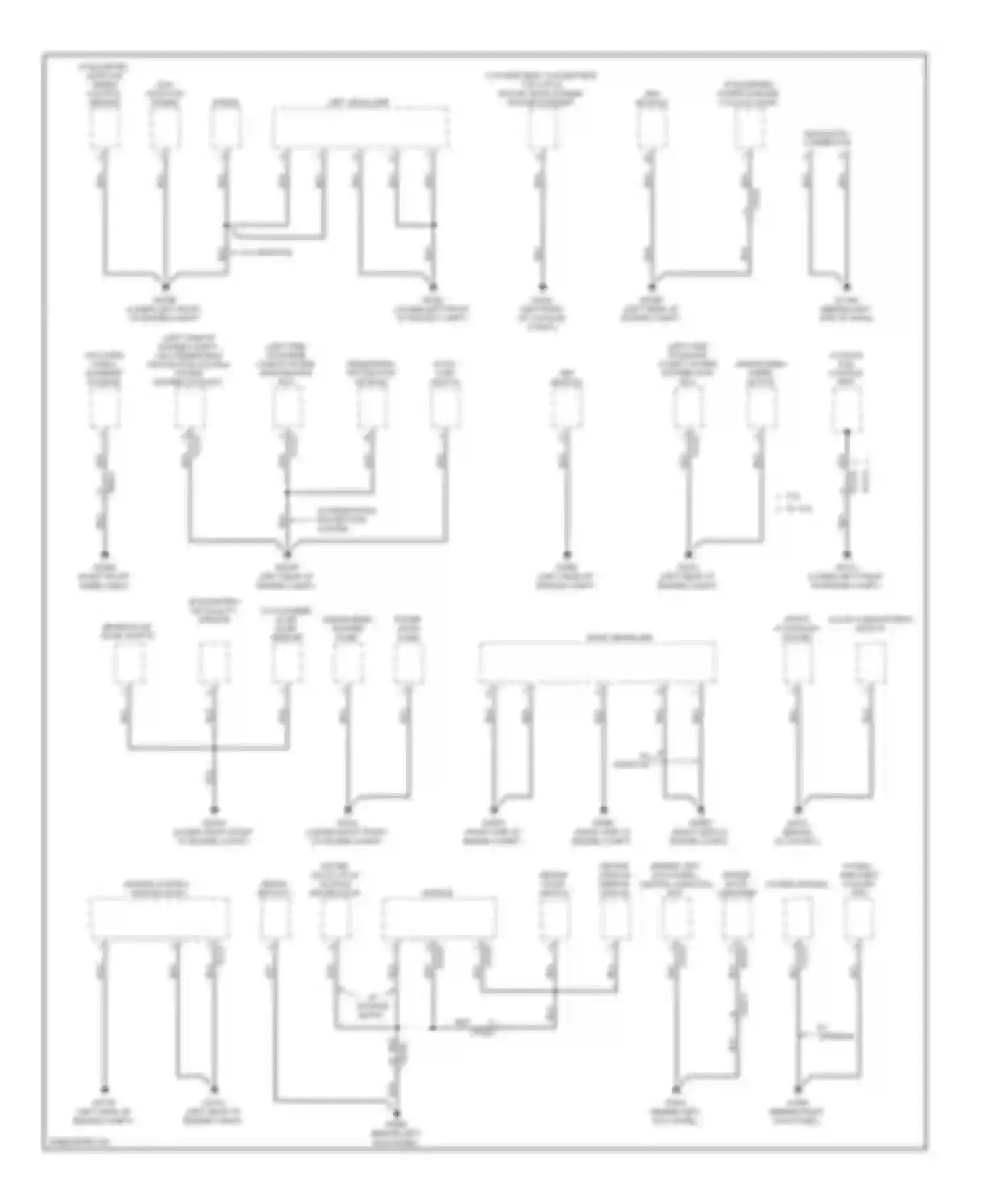 XKR Jaguar II facelift (2009-2011): Ground distribution circuit (1 of 3)