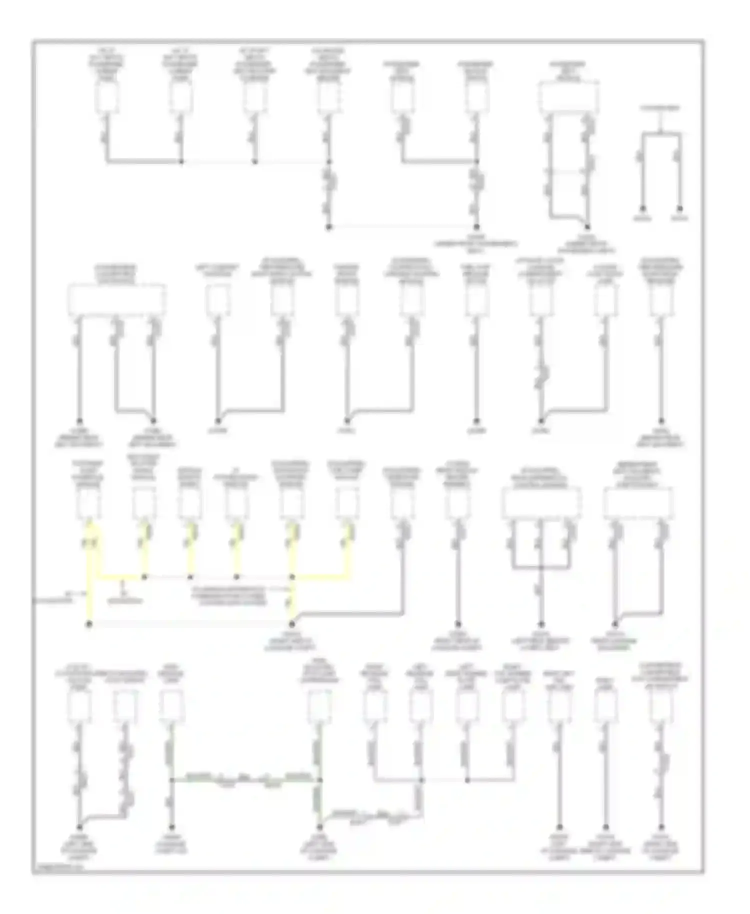 XKR Jaguar II facelift (2009-2011): Ground distribution circuit (3 of 3)