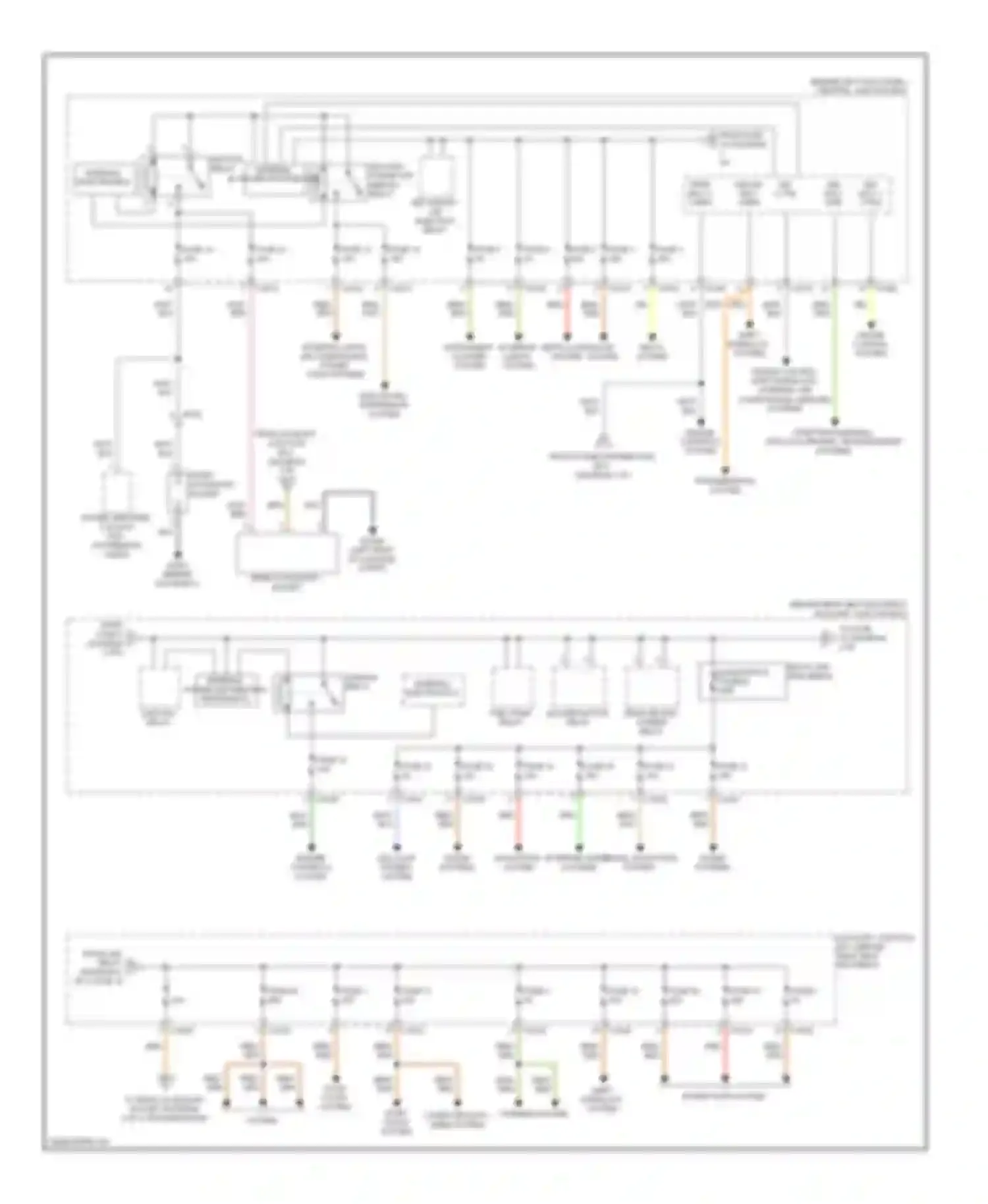XKR Jaguar II facelift (2009-2011): Power distribution circuit (2 of 2)