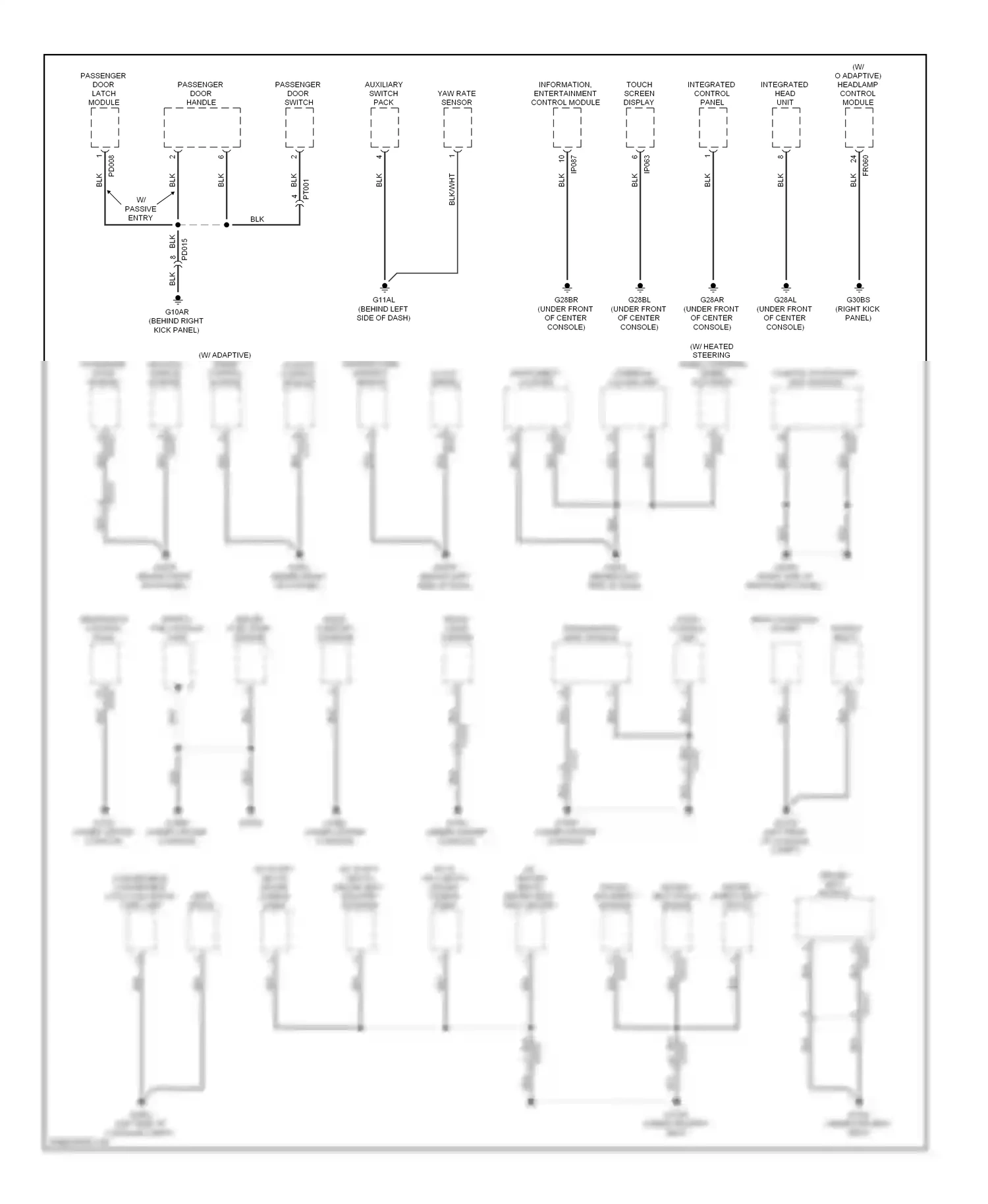 Jaguar XKR II facelift (2009-2011) climate control module wiring diagram  (2 of 2)
