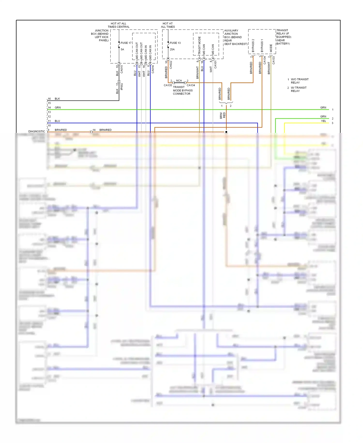 Jaguar XKR II facelift (2009-2011) climate control module wiring diagram  (1 of 2)