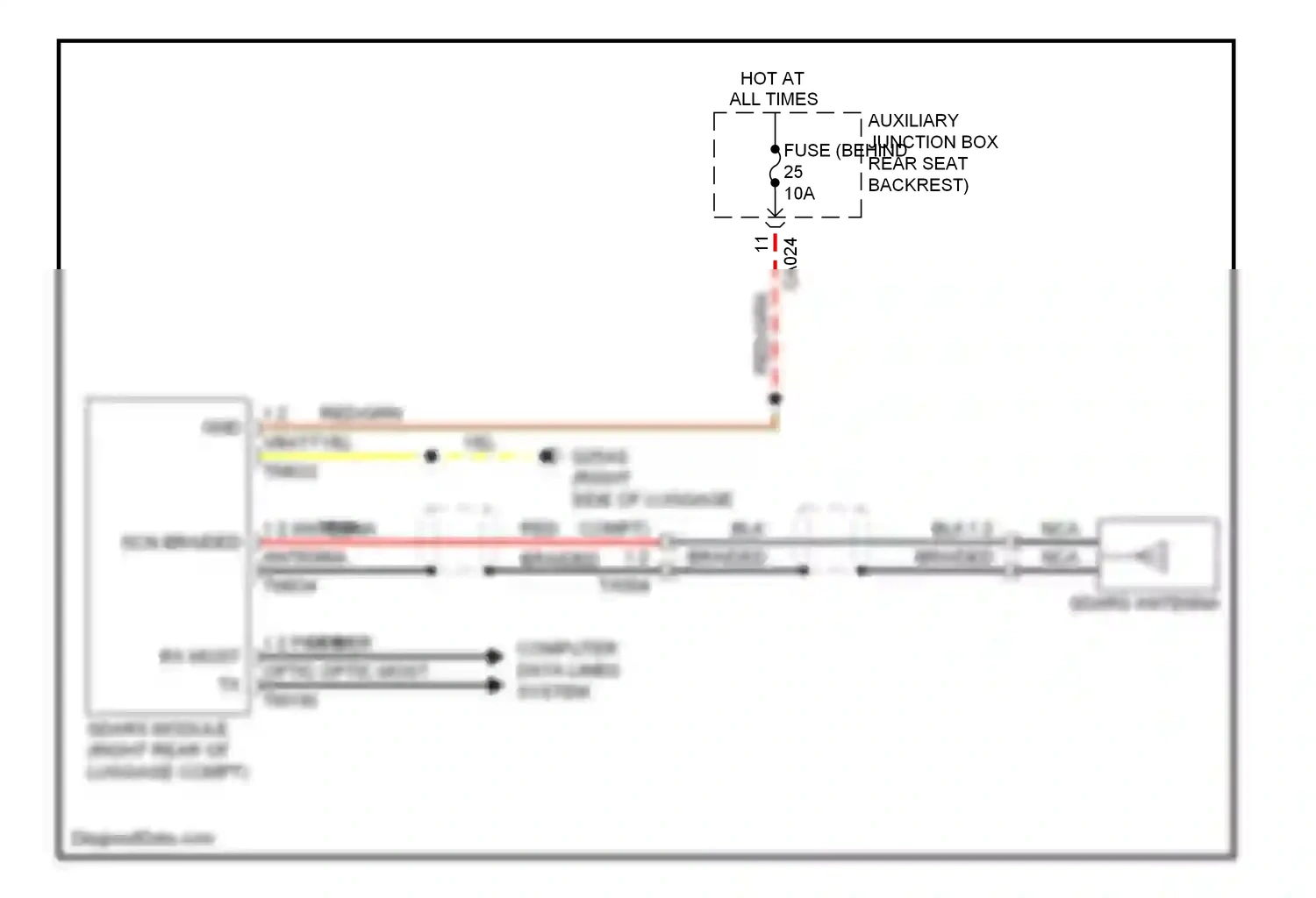 Jaguar XKR II facelift (2009-2011) computer data lines system wiring diagram  (39 of 50)
