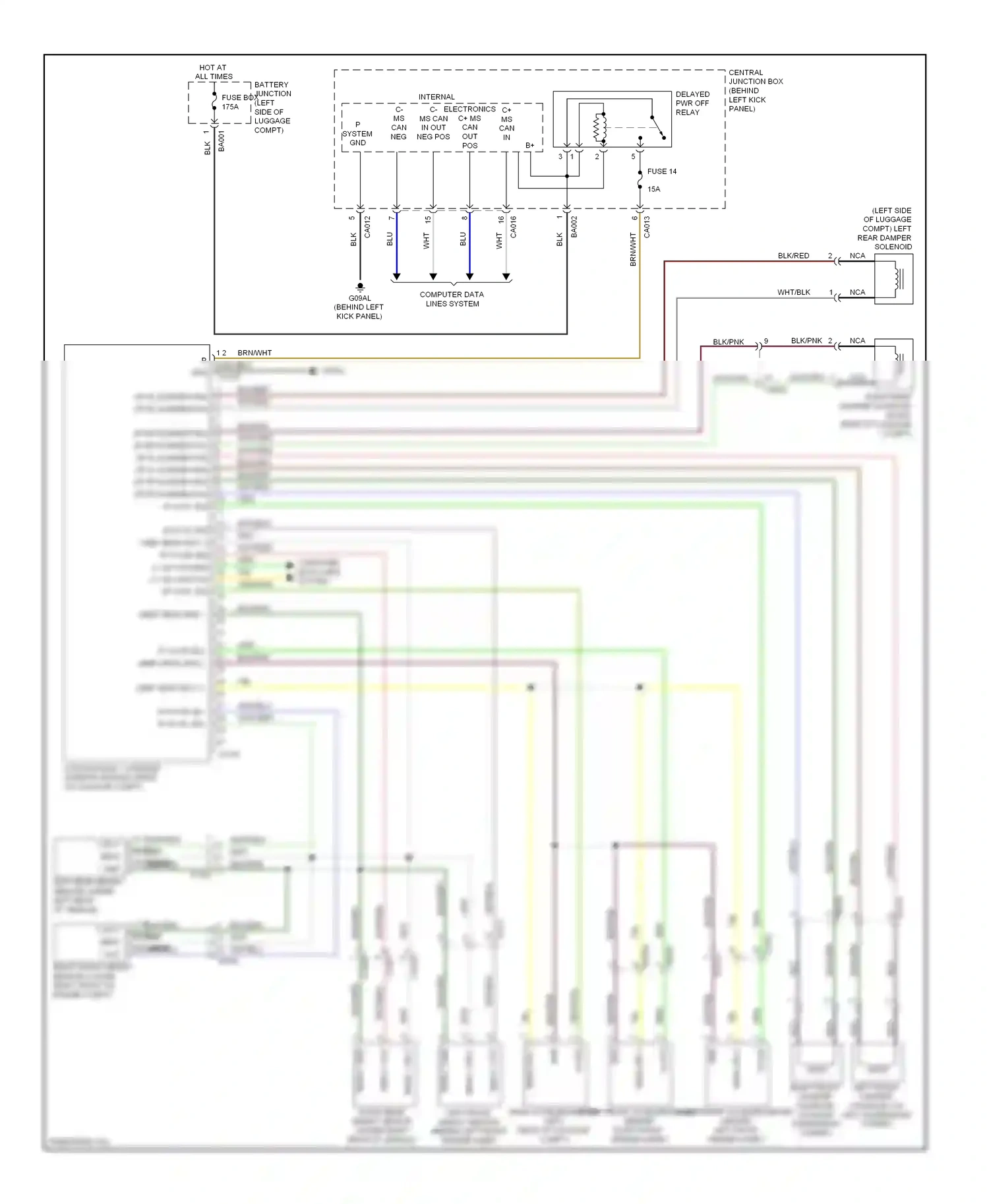 Jaguar XKR II facelift (2009-2011) computer data lines system wiring diagram  (14 of 50)