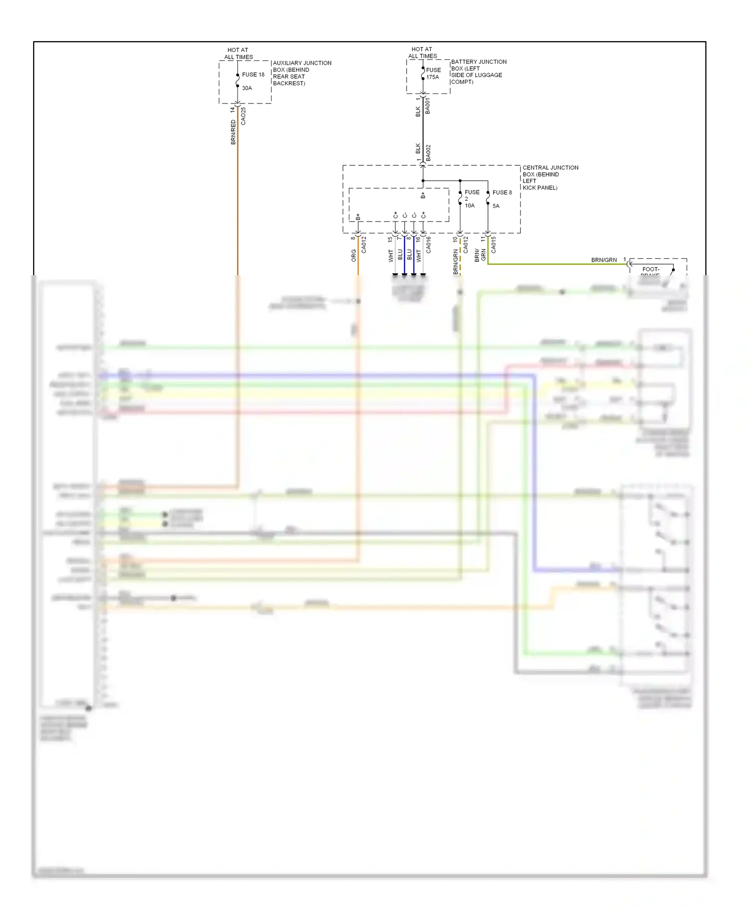 Jaguar XKR II facelift (2009-2011) computer data lines system wiring diagram  (40 of 50)
