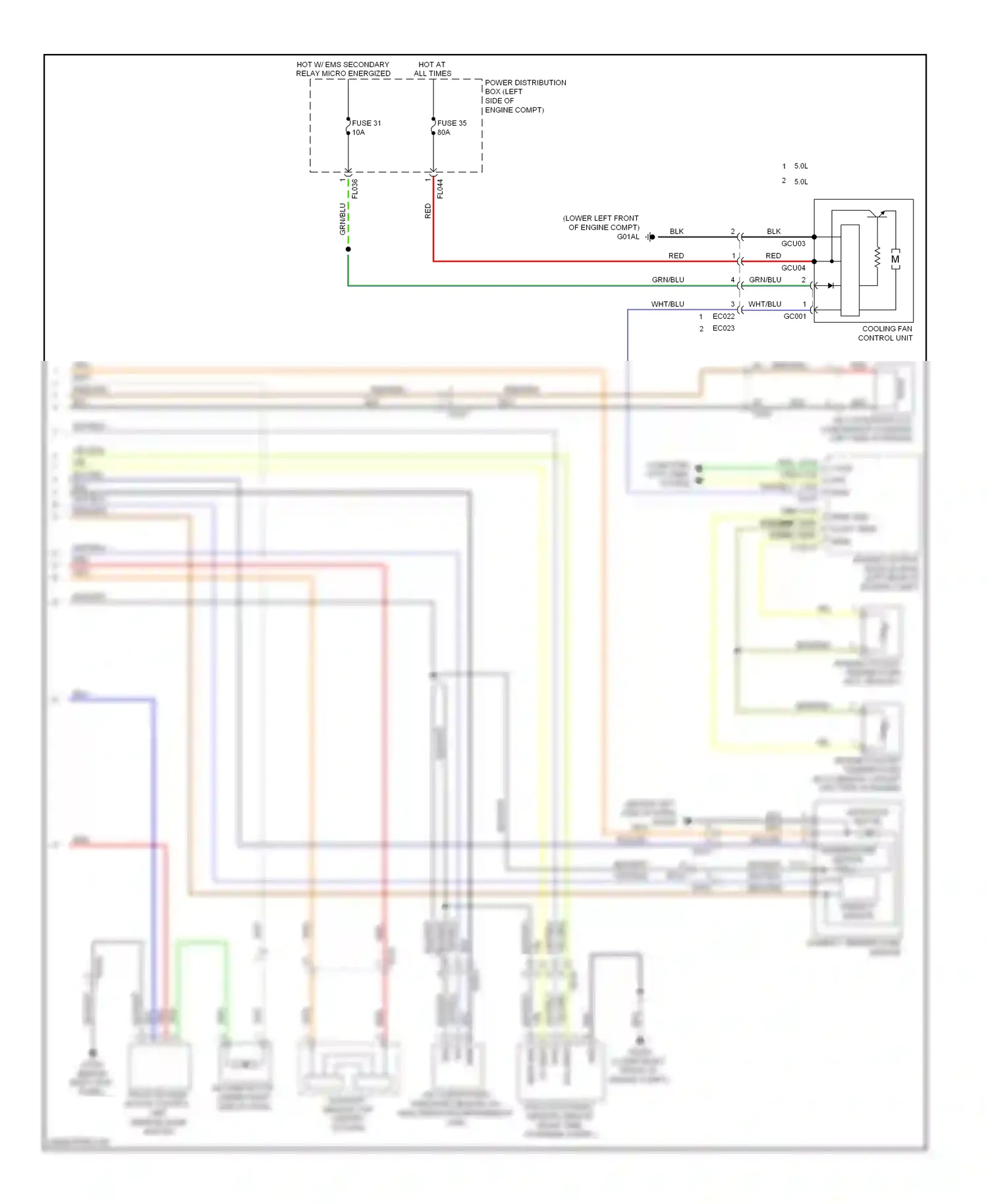 Jaguar XKR II facelift (2009-2011) ect sensor 1 wiring diagram  (1 of 1)