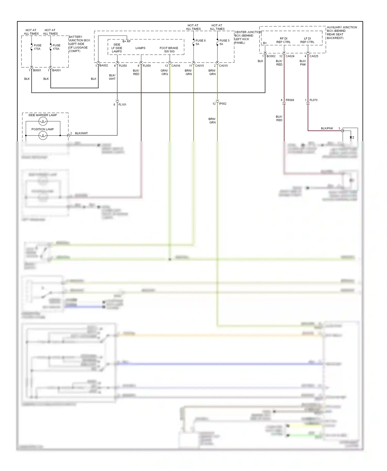 Jaguar XKR II facelift (2009-2011) exit 3 exit 2 exit 1 autolamp wiring diagram  (1 of 1)