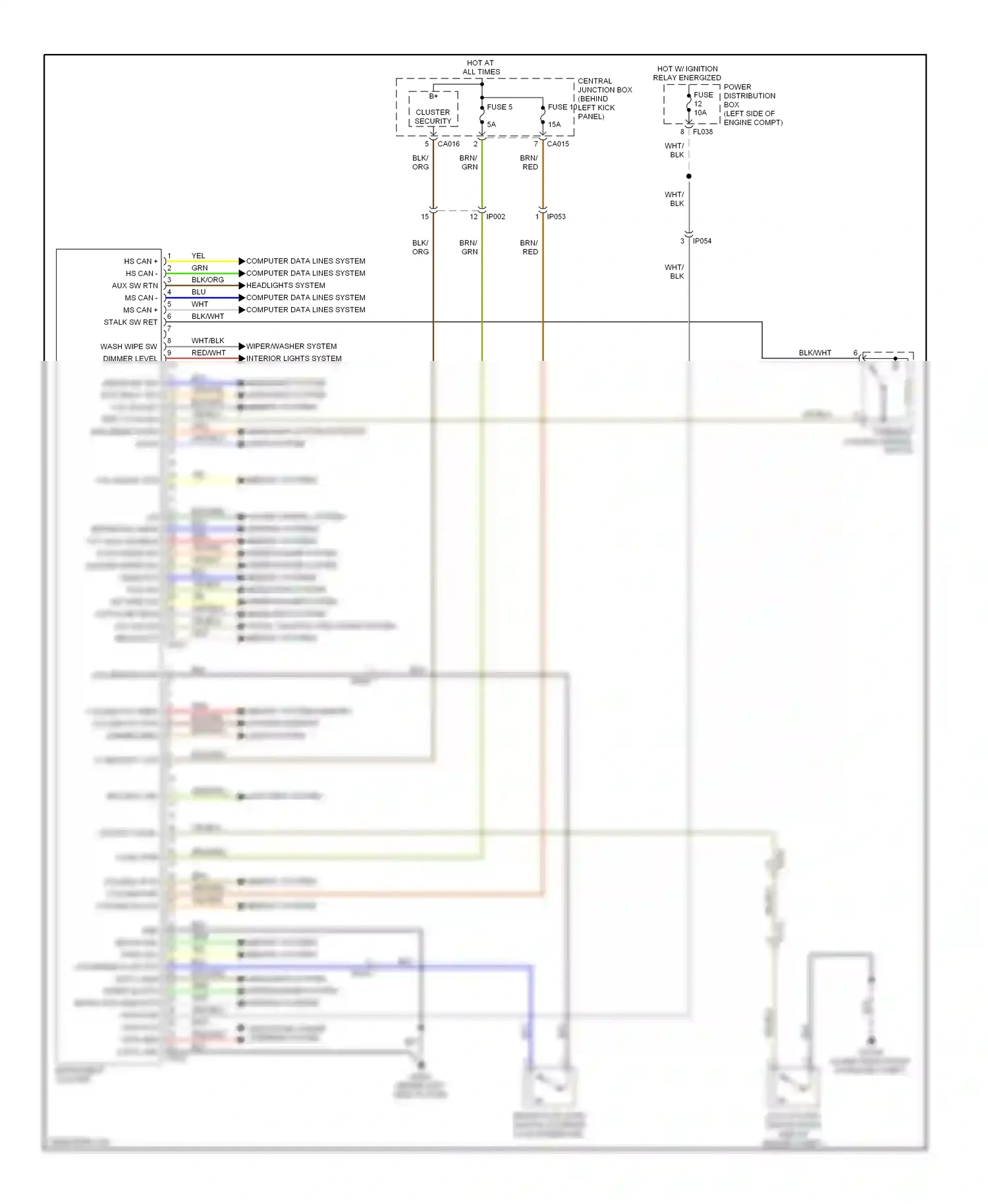 Jaguar XKR II facelift (2009-2011) memory systems memory systems wiring diagram  (1 of 1)