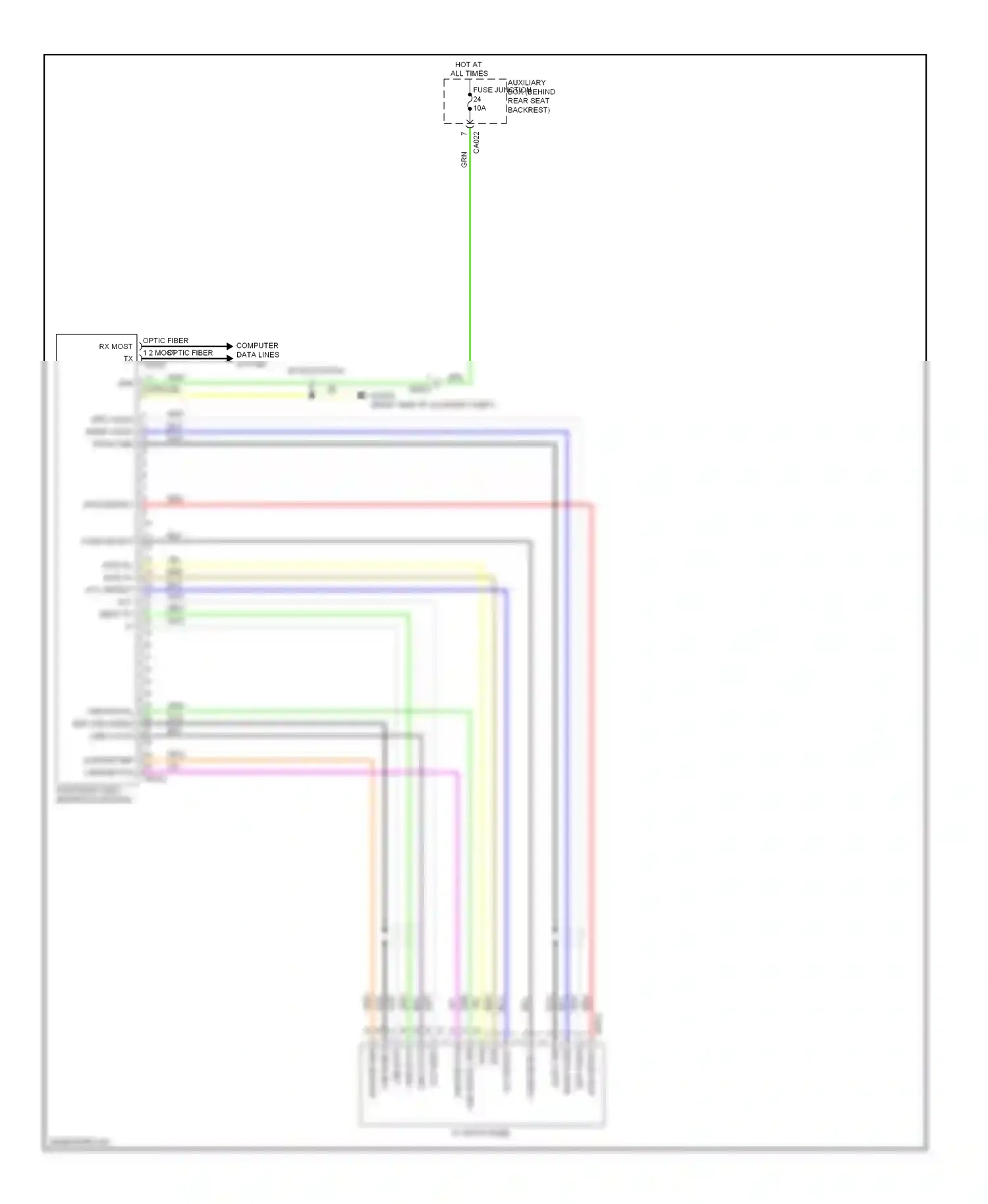 Jaguar XKR II facelift (2009-2011) portable audio interface module wiring diagram  (2 of 2)