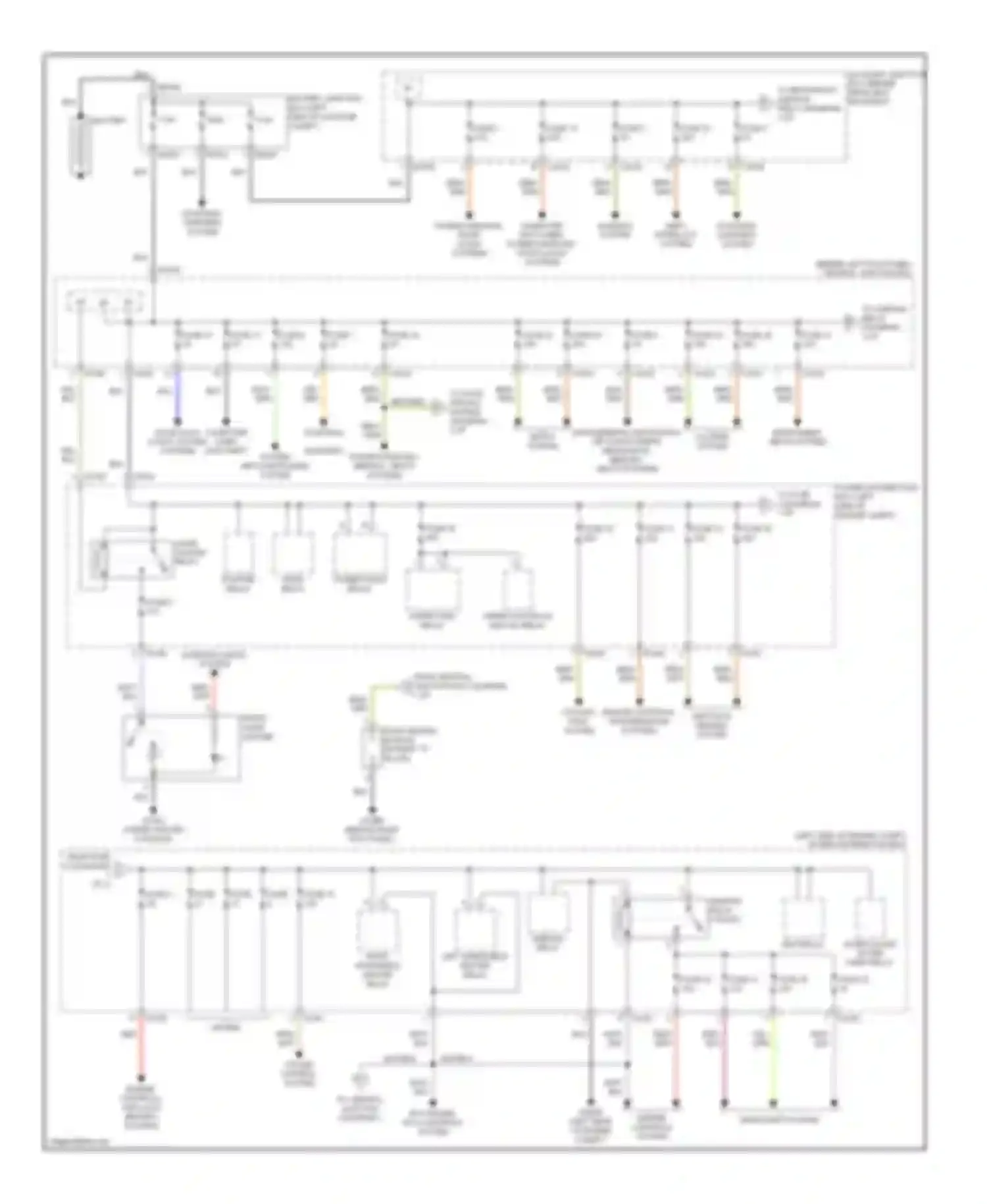 XKR Jaguar II (2006-2008): Power distribution circuit (1 of 2)