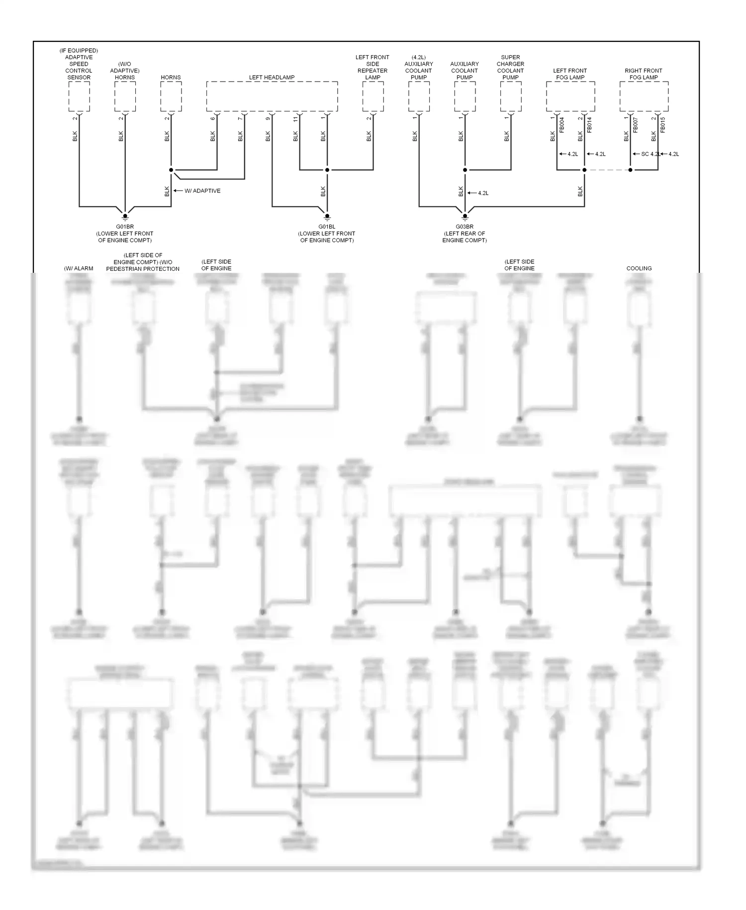 Jaguar XKR II (2006-2008) abs control module wiring diagram  (1 of 1)