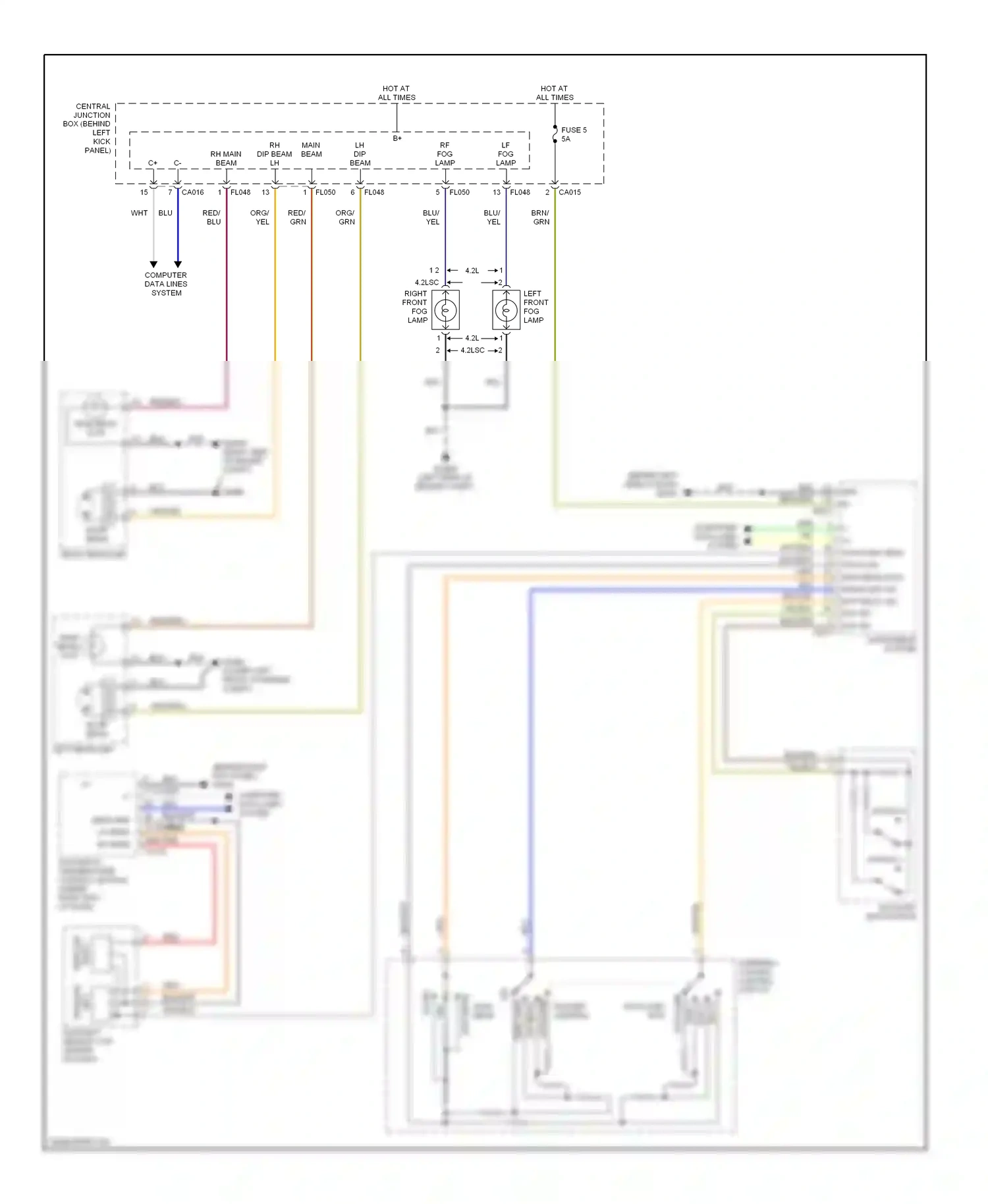 Jaguar XKR II (2006-2008) computer data lines system wiring diagram  (16 of 46)