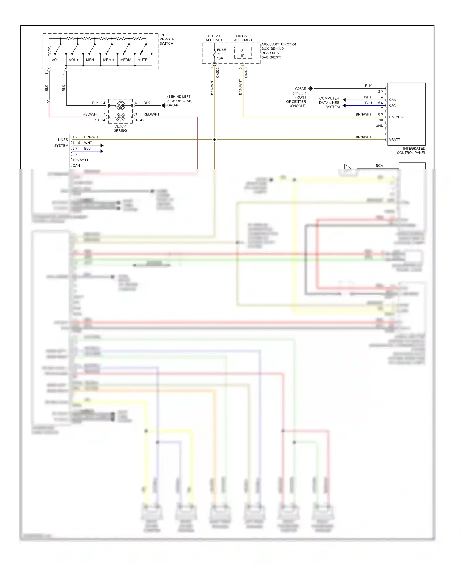 Jaguar XKR II (2006-2008) ctrl wiring diagram  (1 of 4)