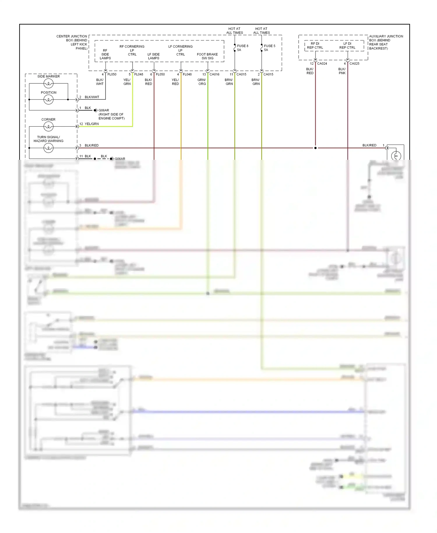 Jaguar XKR II (2006-2008) exit 3 exit 2 exit 1 autolamp wiring diagram  (1 of 1)