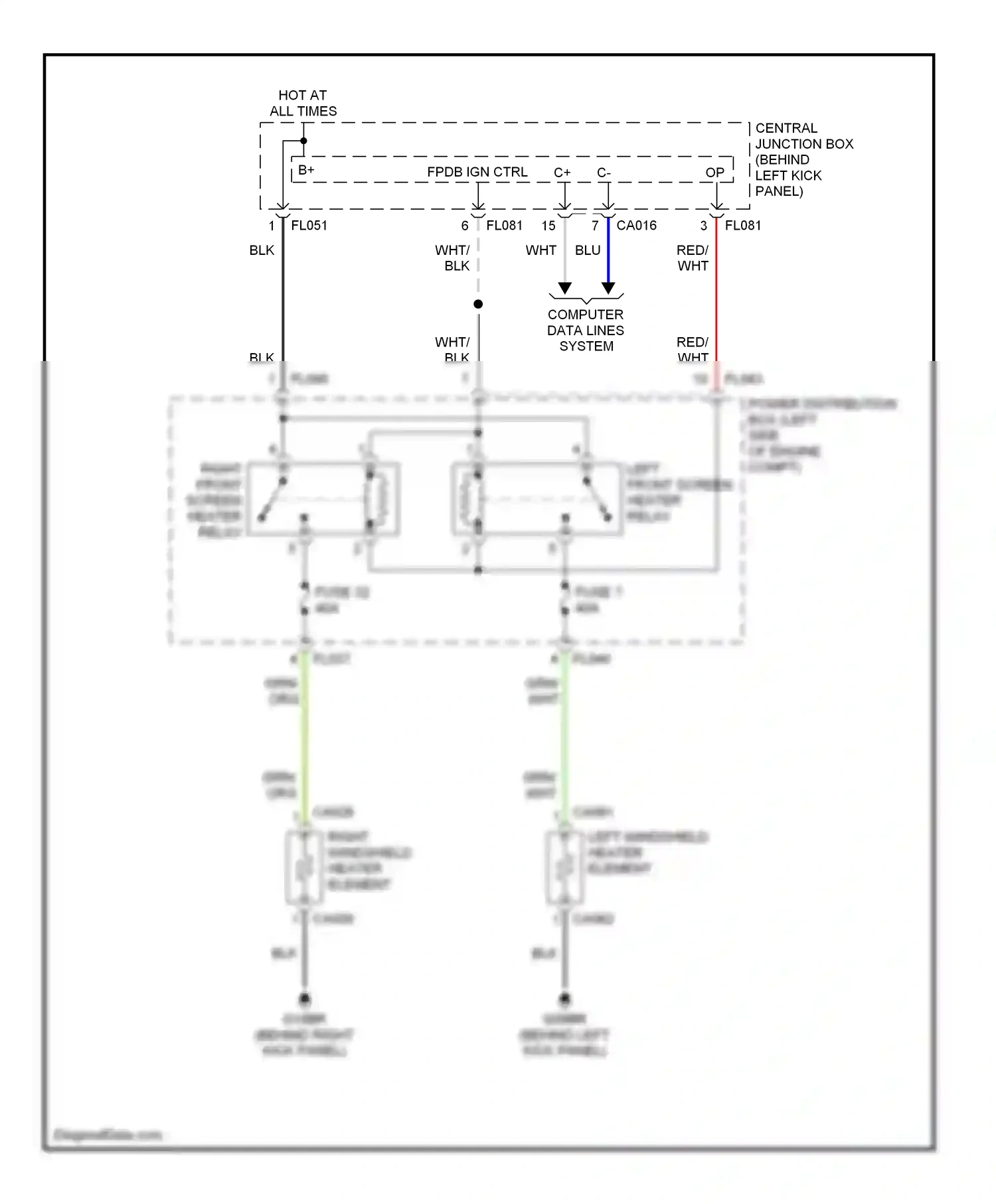 Jaguar XKR II (2006-2008) fpdb ign ctrl wiring diagram  (1 of 2)