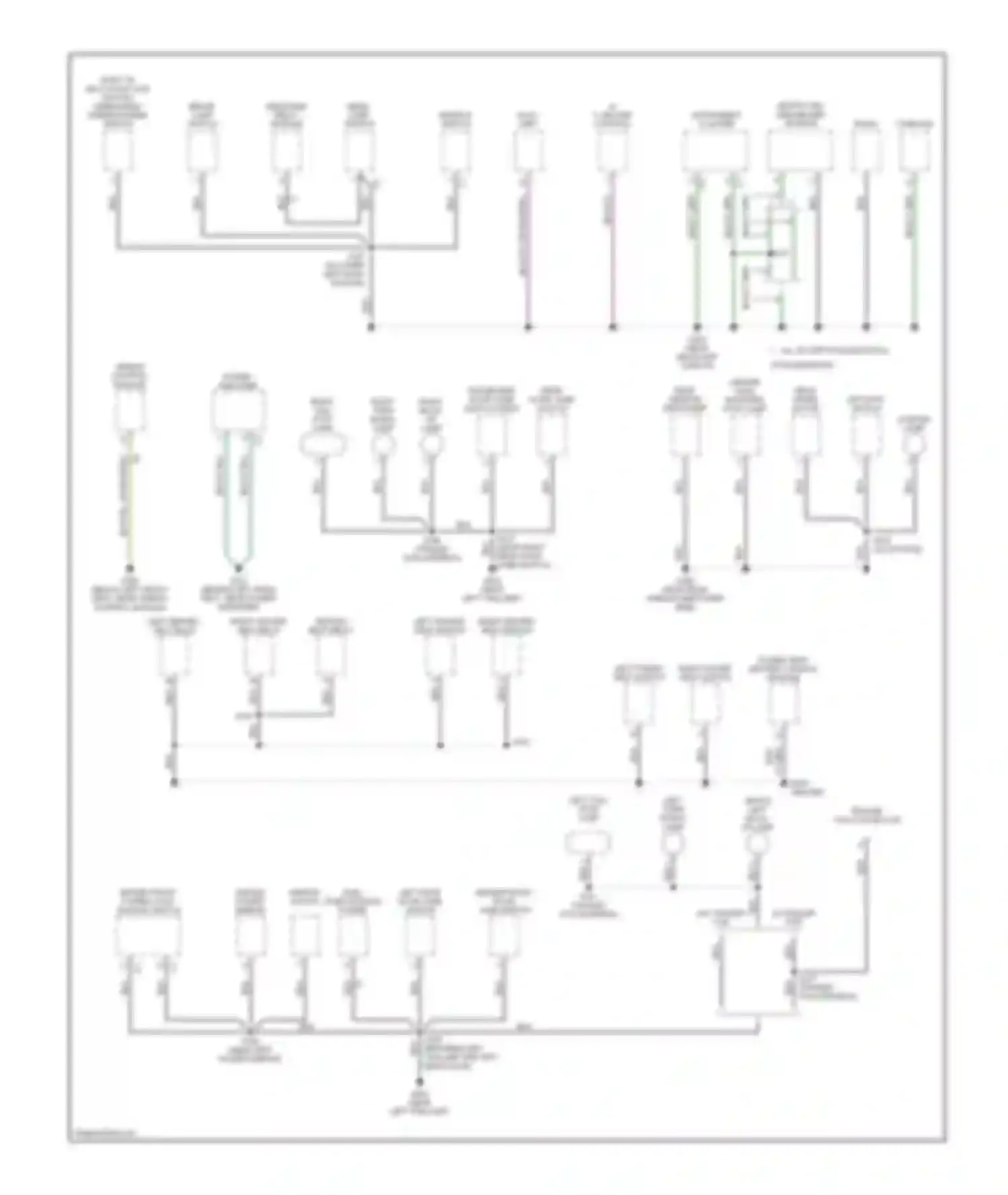 Cherokee Jeep II facelift (1997-2001): Ground distribution circuit (2 of 2)