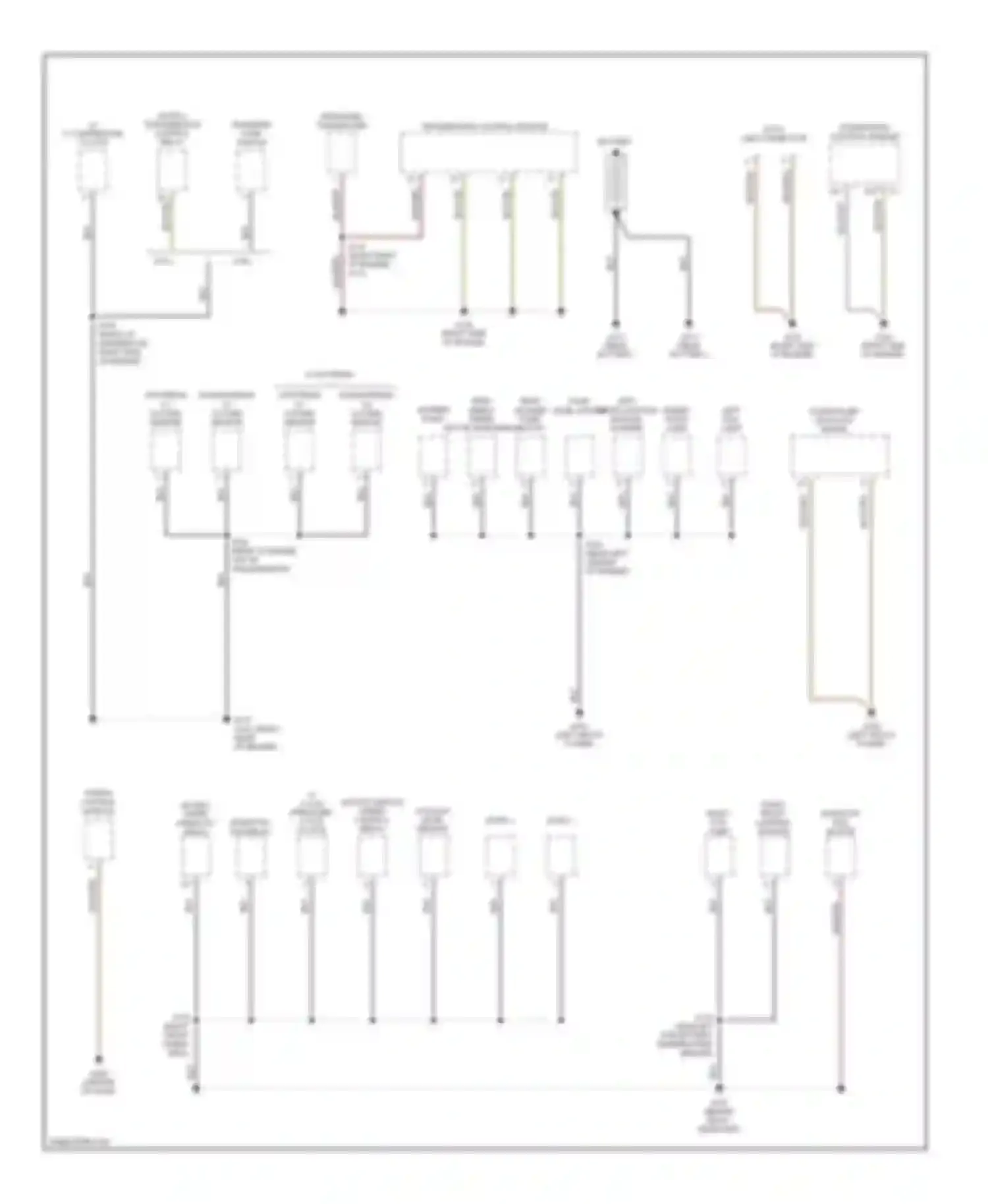 Cherokee Jeep II facelift (1997-2001): Ground distribution circuit (3 of 4)