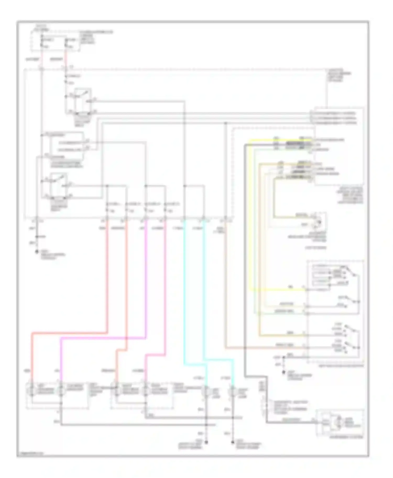 Cherokee Jeep II facelift (1997-2001): Headlight circuit, with drl