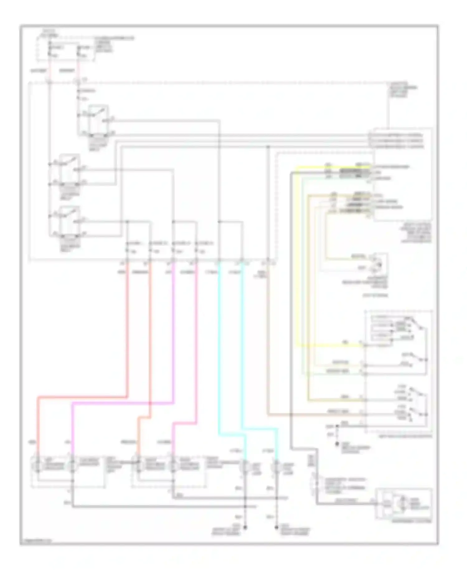 Cherokee Jeep II facelift (1997-2001): Headlight circuit, without drl