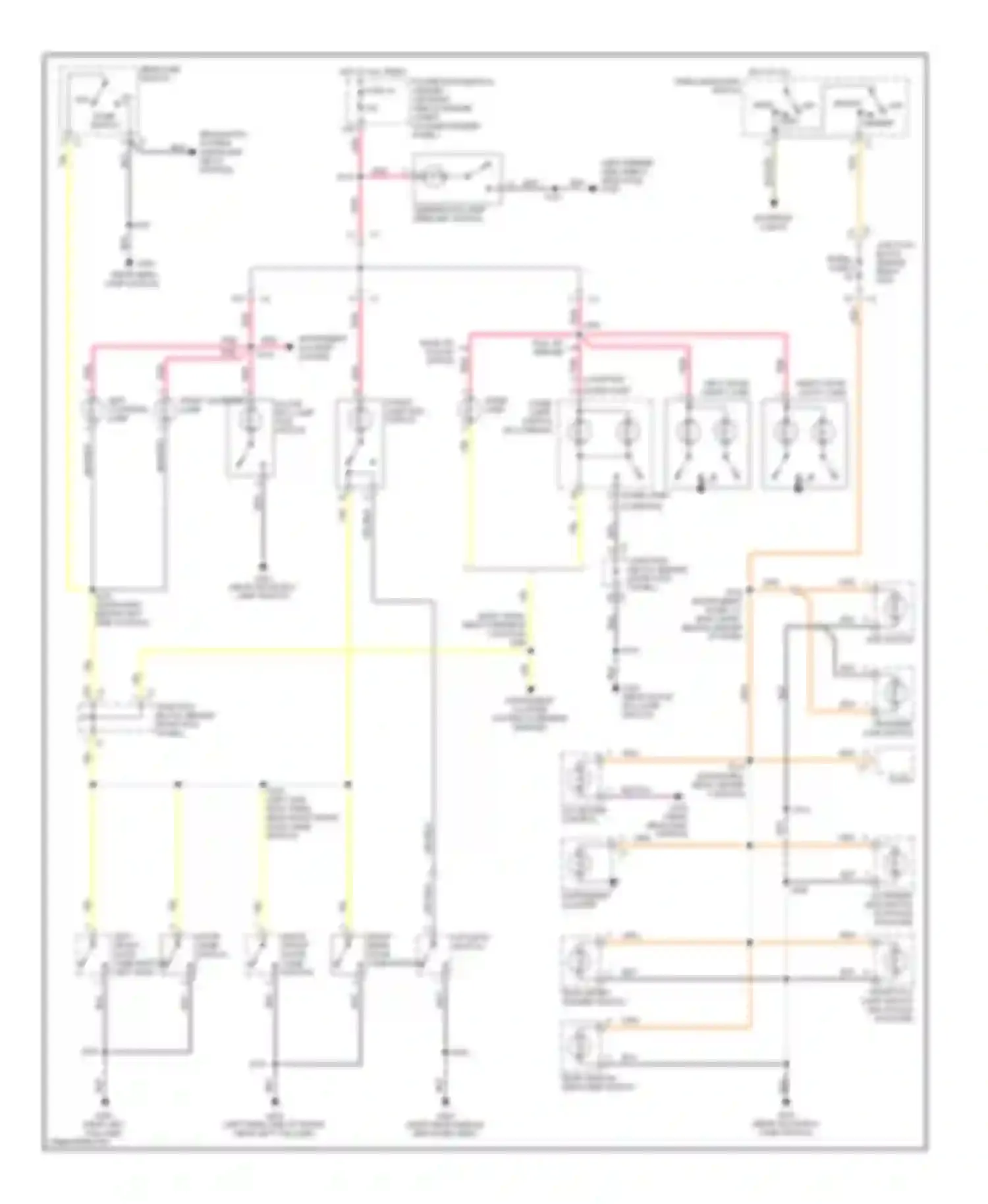 Cherokee Jeep II facelift (1997-2001): Interior light circuit