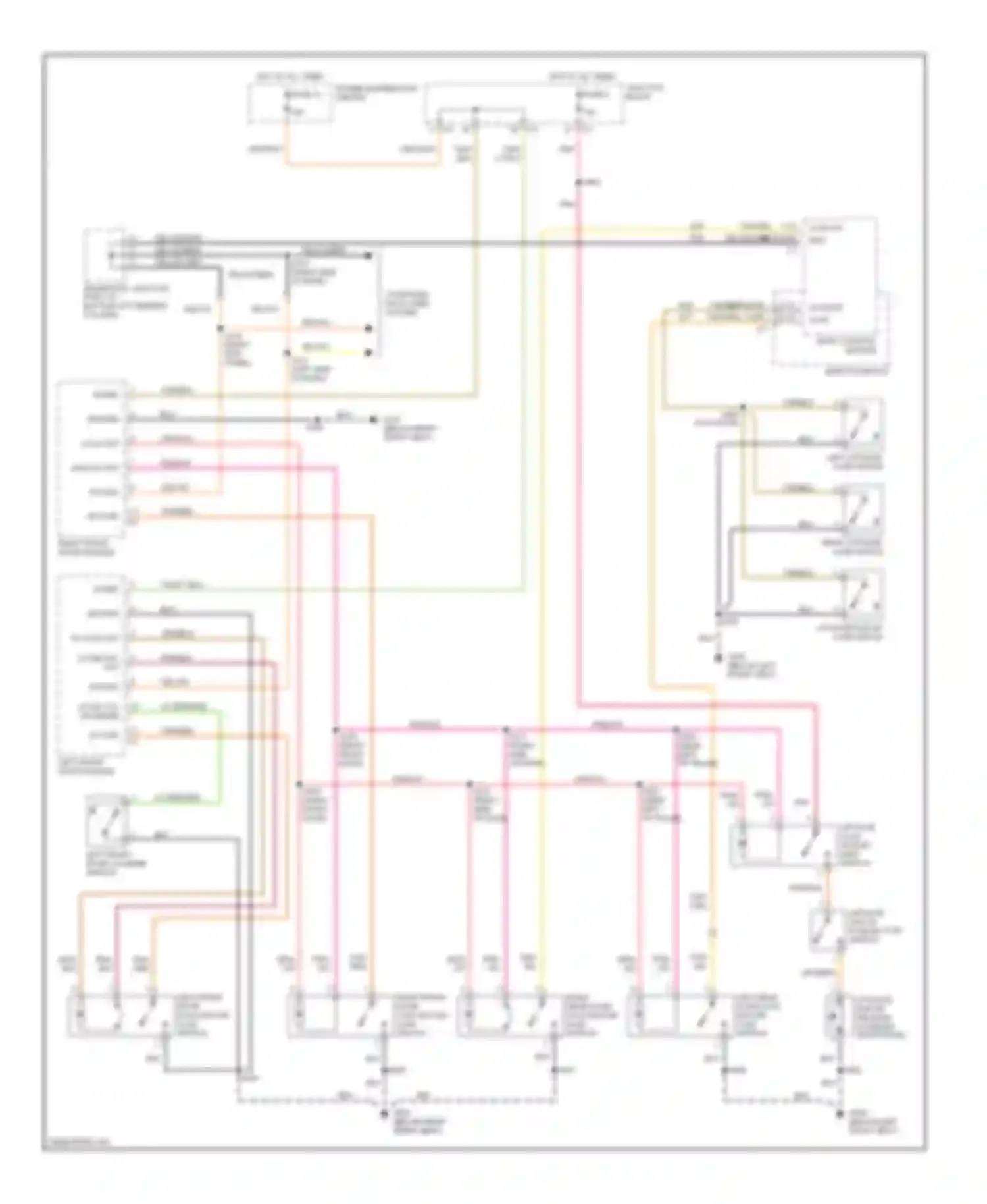 Cherokee Jeep II facelift (1997-2001): Power door lock circuit