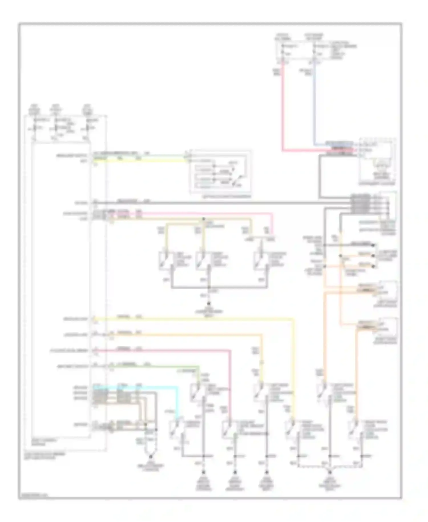 Cherokee Jeep II facelift (1997-2001): Warning system circuits