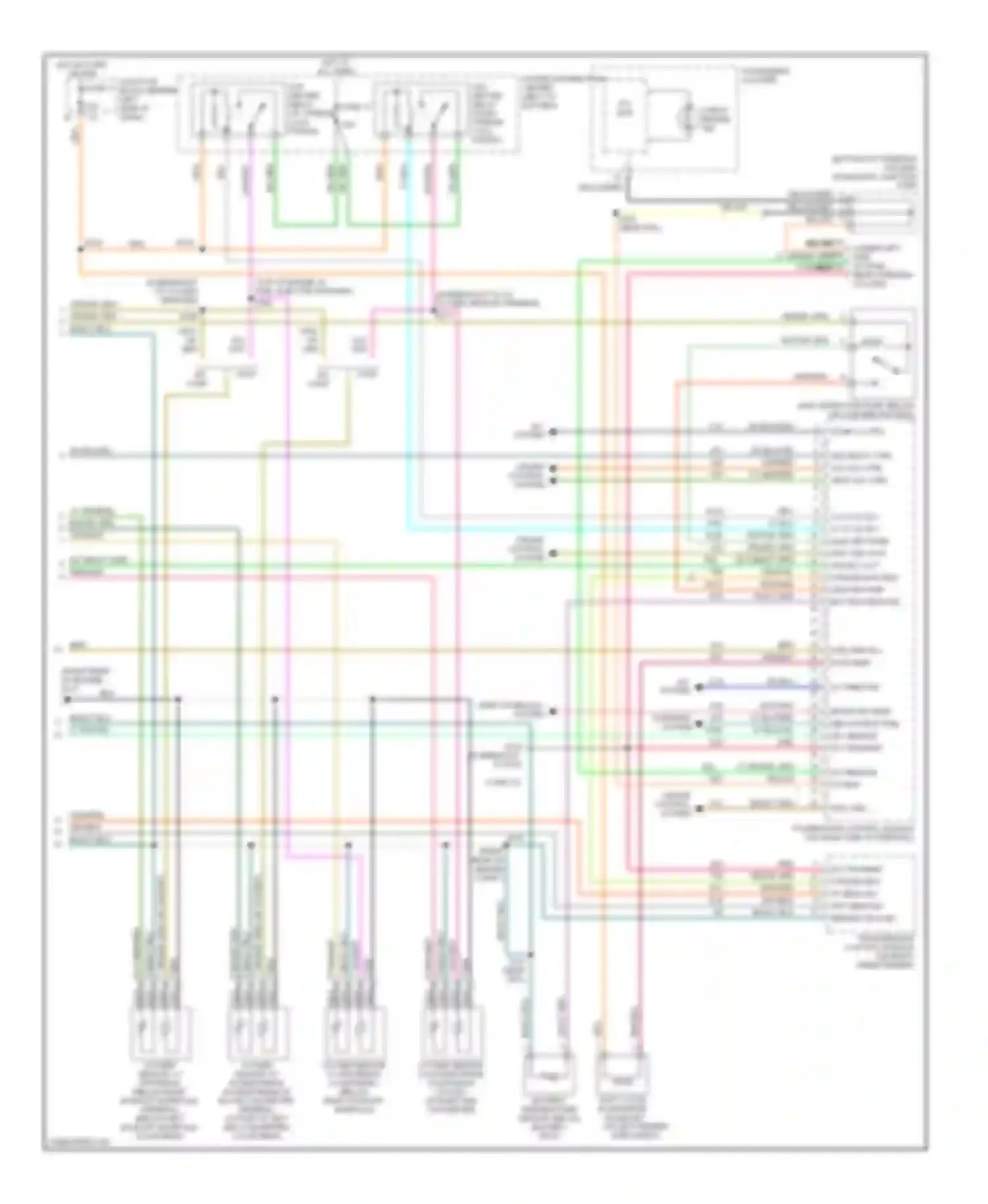 Wiring diagram (at breakout to pcm for Jeep Cherokee II facelift (1997-2001) (2 of 2)