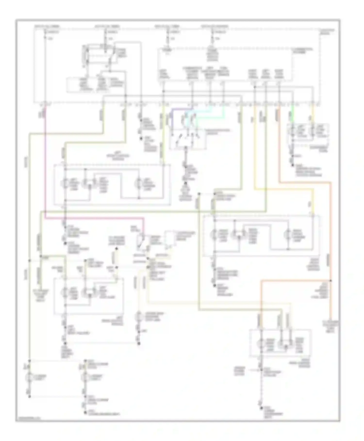 Wiring diagram left front marker lamp for Jeep Cherokee II facelift (1997-2001) (1 of 1)
