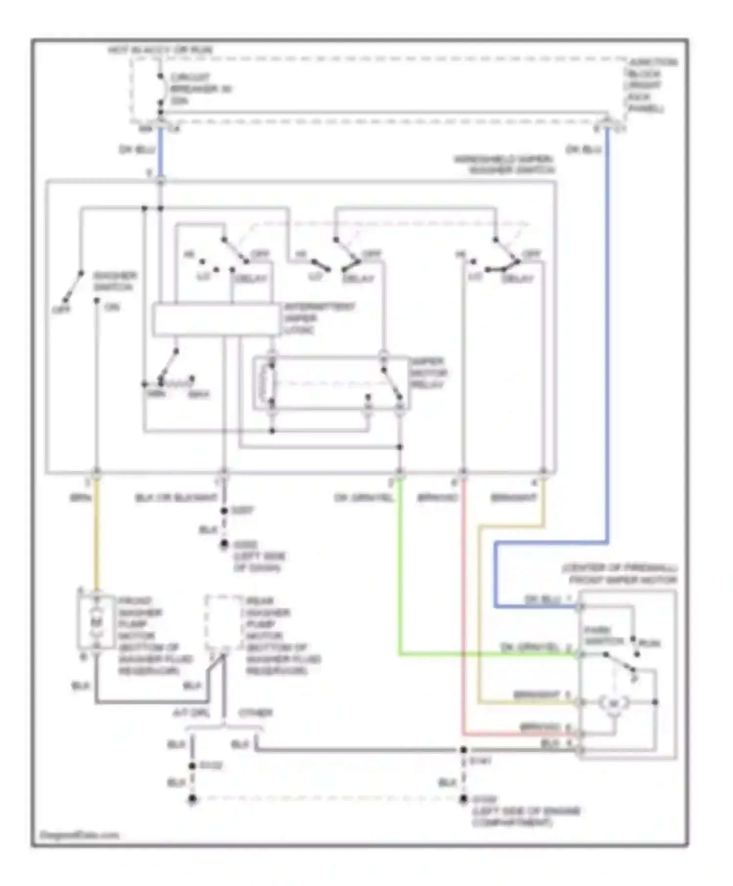Wiring diagram lo delay for Jeep Cherokee II facelift (1997-2001) (1 of 1)