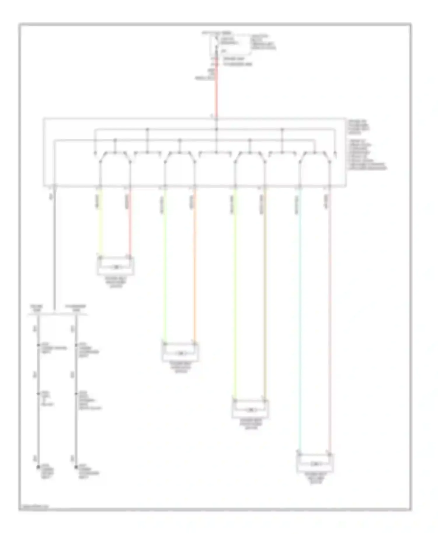 Wiring diagram passenger side for Jeep Cherokee II facelift (1997-2001) (2 of 2)